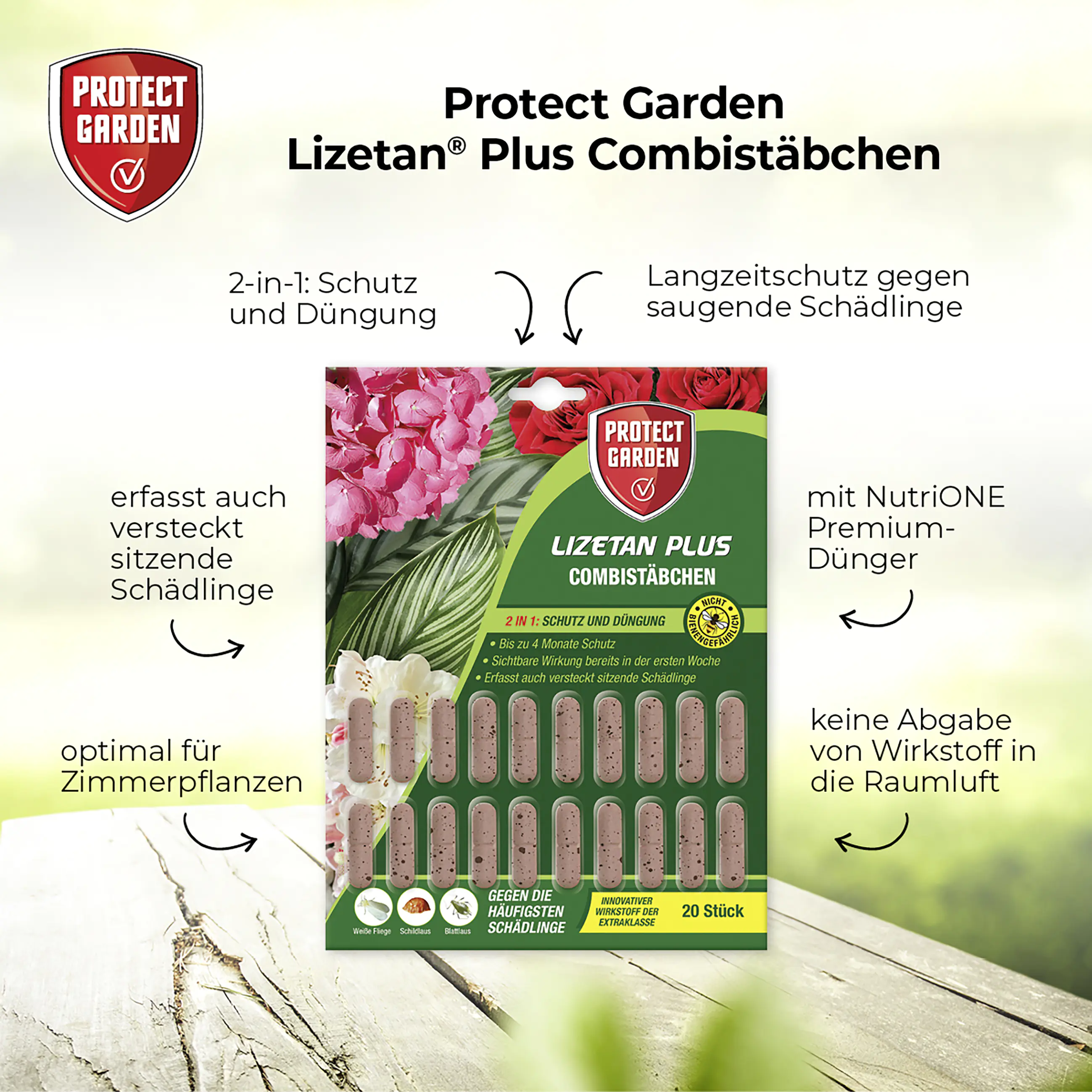 Protect Garden Lizetan Plus Combistäbchen 20 Stück Protect Garden Lizetan Plus Combistäbchen 20 Stück