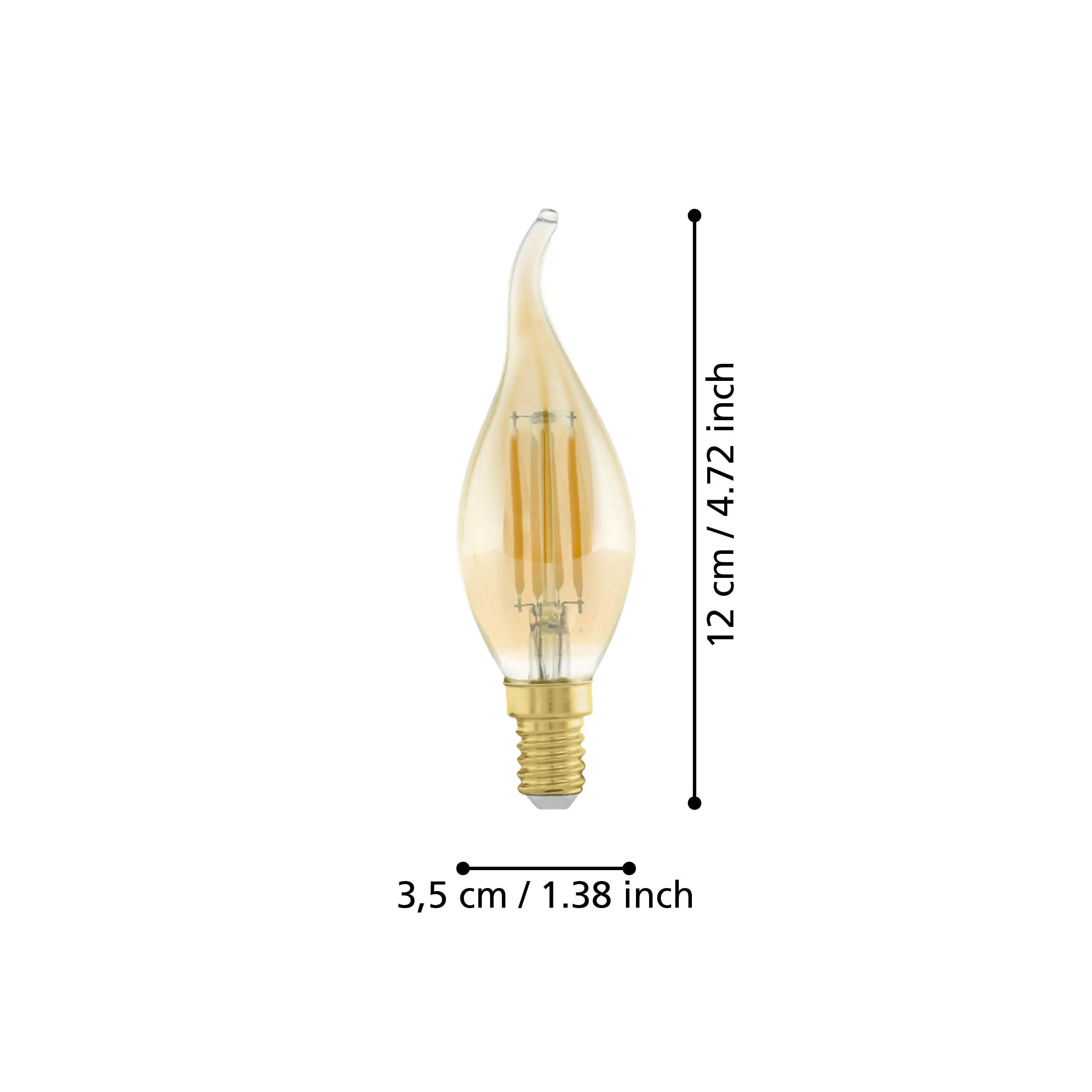 Eglo LED Leuchtmittel CF35 E14 Tropfenform 4 W warmweiß amber Eglo LED Leuchtmittel CF35 E14 Tropfenform 4 W warmweiß amber