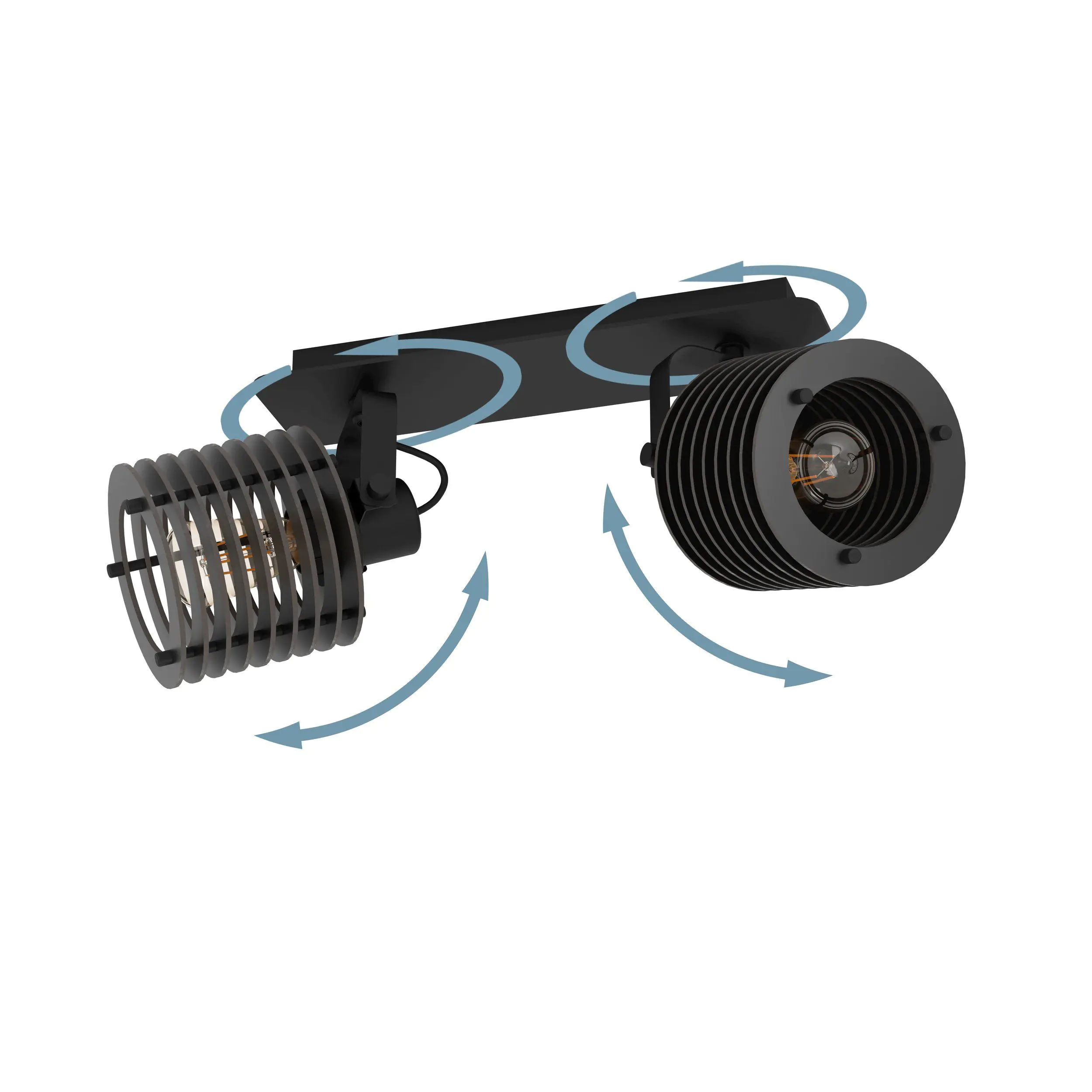 Eglo 2er Spot Segovia schwarz 33,5 x 18,5 cm