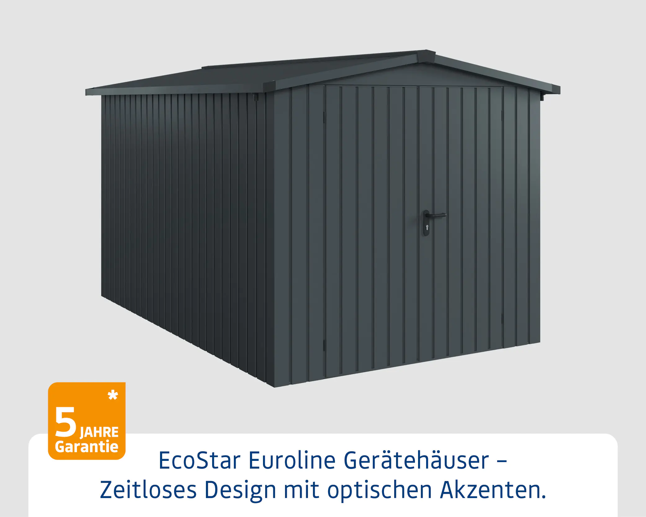 EcoStar Metallgerätehaus Euroline ESD7 anthrazit 214 x 310 cm 2-flg. EcoStar Metallgerätehaus Euroline ESD7 anthrazit 214 x 310 cm 2-flg.