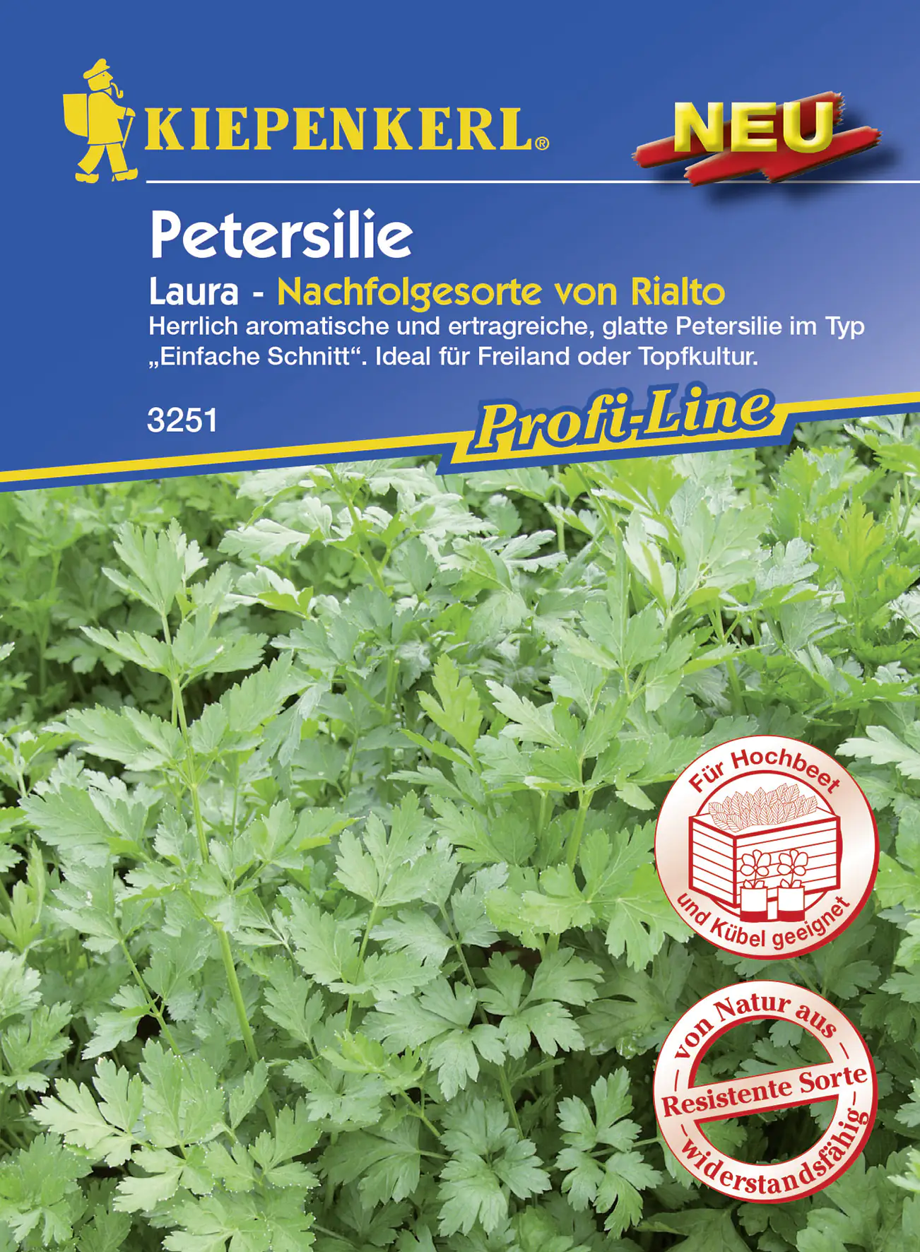 4000159182516 Kiepenkerl Petersilie Laura Inhalt reicht für ca. 350 Pflanzen