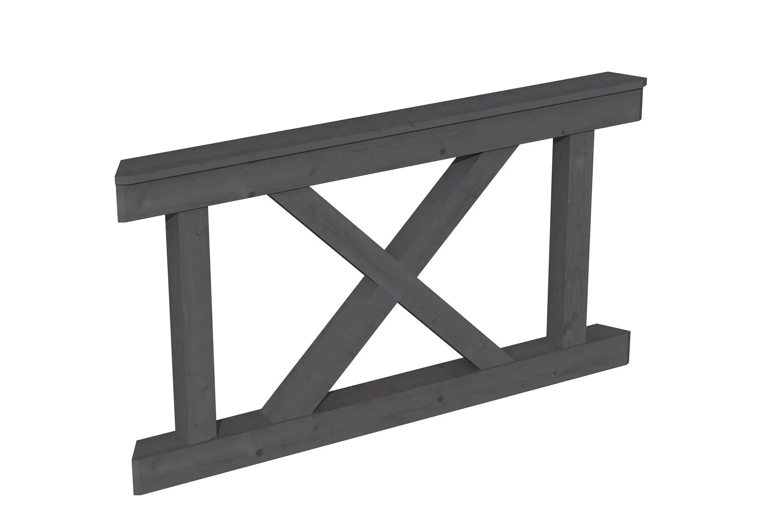 SKAN HOLZ Brüstung Andreaskreuz 150 x 84 cm Fichte