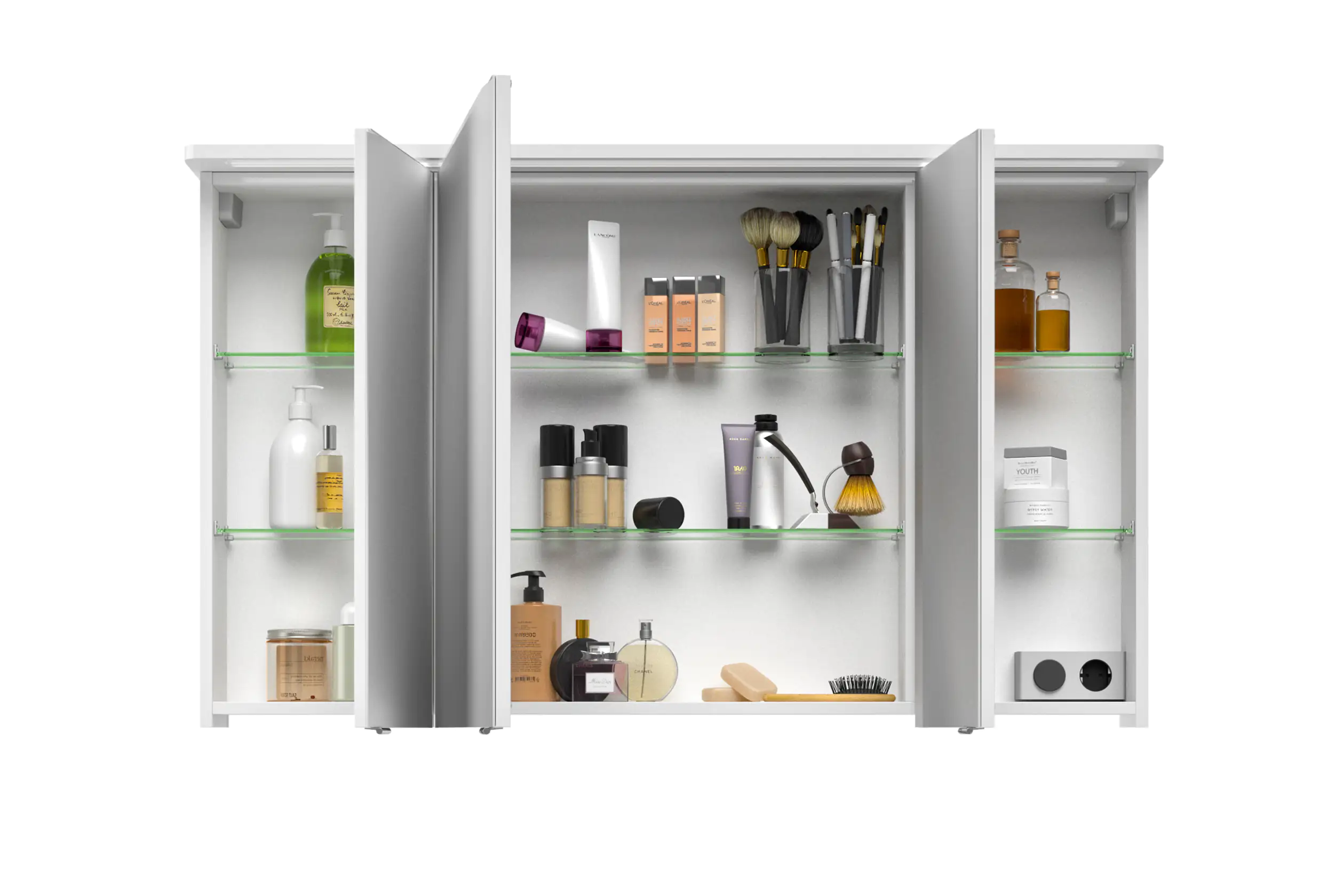 Pelipal Spiegelschrank Fokus 4005 Lack polarweiß Hochglanz, Breite 120 cm