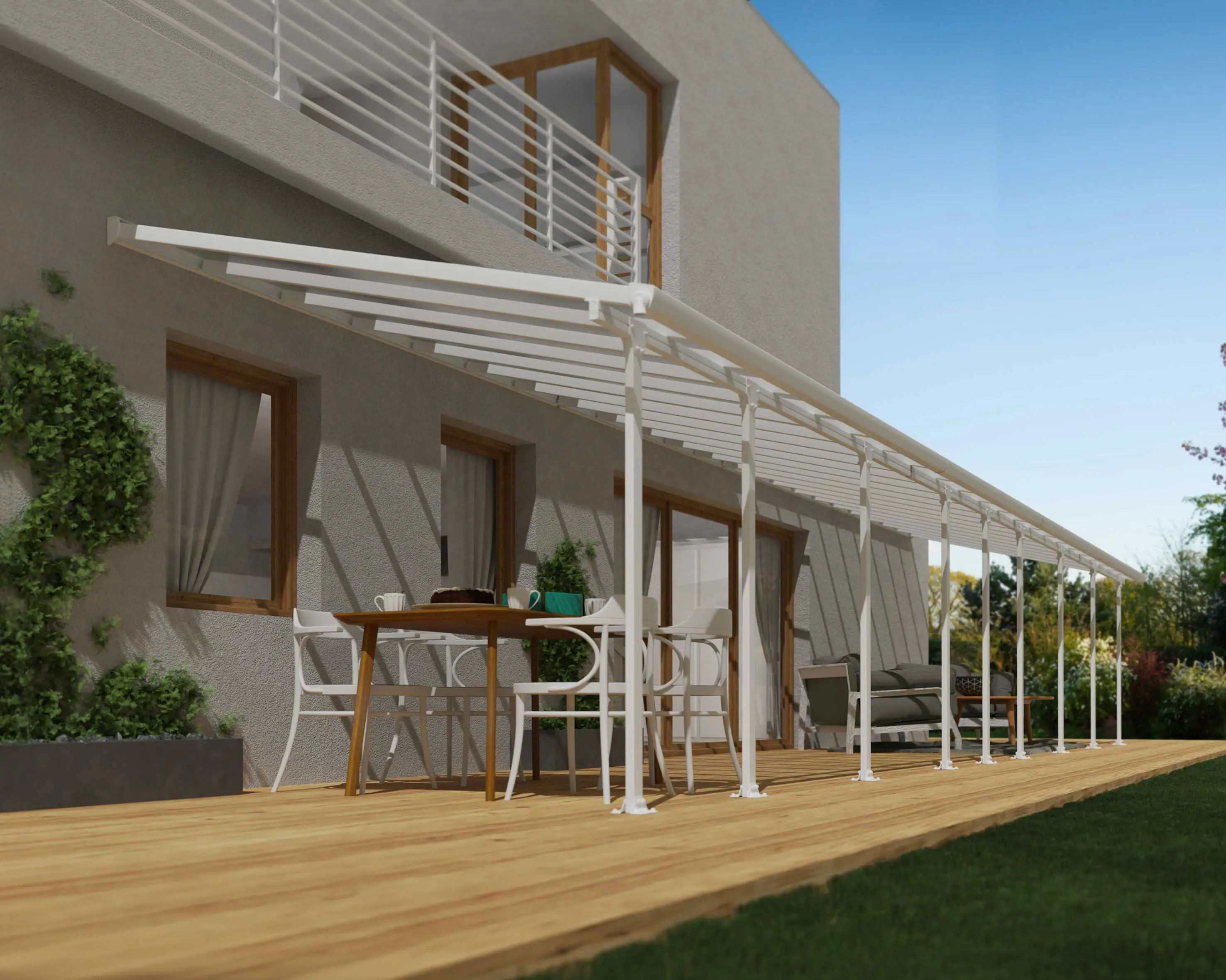 Canopia Terrassendach 1340 x 300 cm weiß