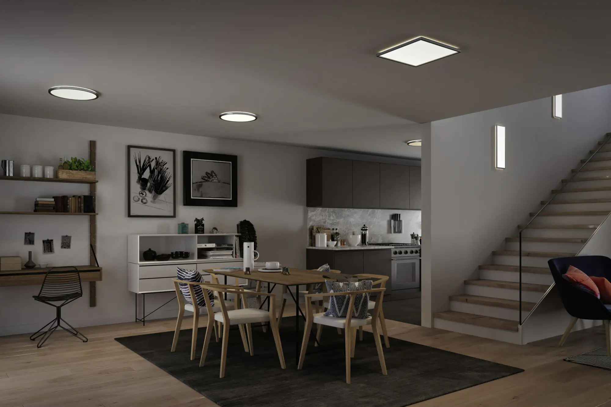 4000870710104_2825290 Paulmann LED Panel Atria Shine chrom-matt 58 x 20 cm neutralweiß dimmbar