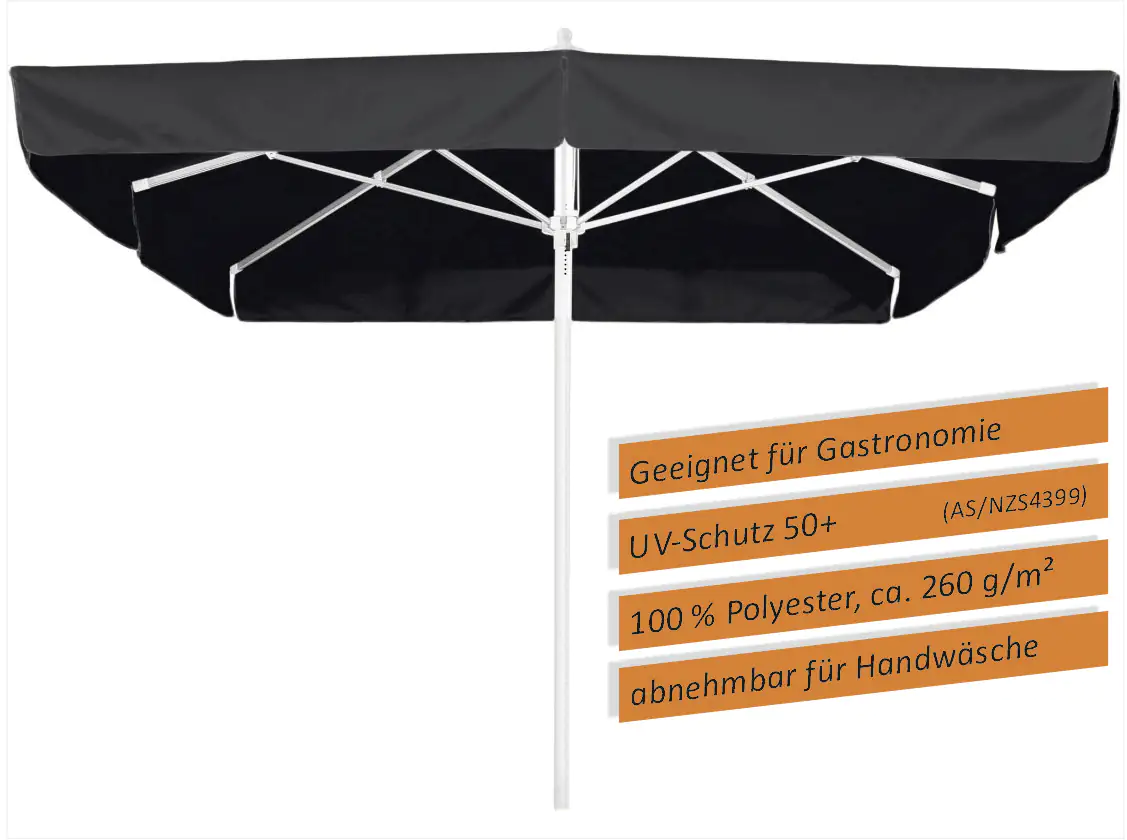 Schneider Sonnenschirm Quadro schwarz 300 x 300 cm