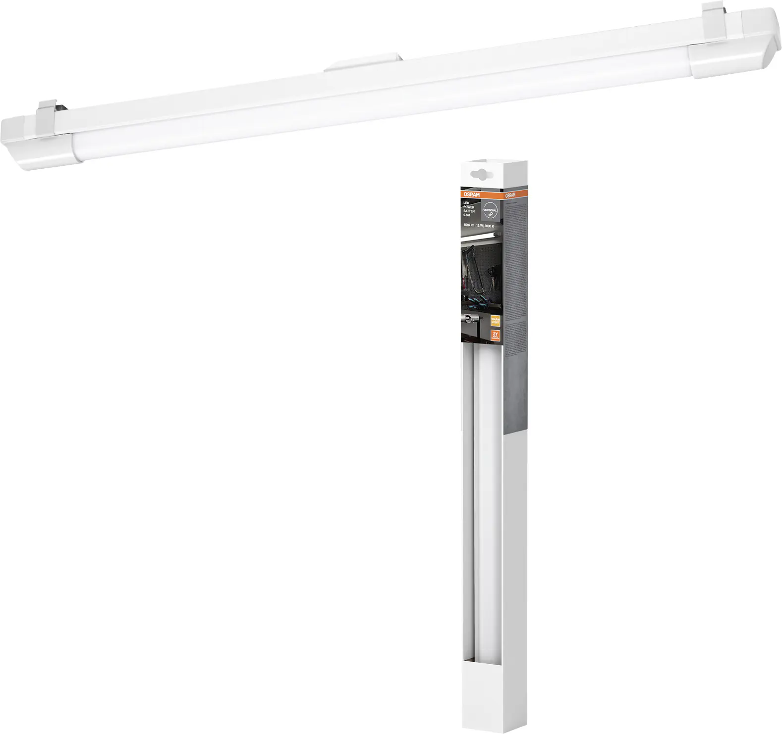 Osram LED Lichtleiste Power Batten weiß 60 cm 12 W warmweiß Osram LED Lichtleiste Power Batten weiß 60 cm 12 W warmweiß