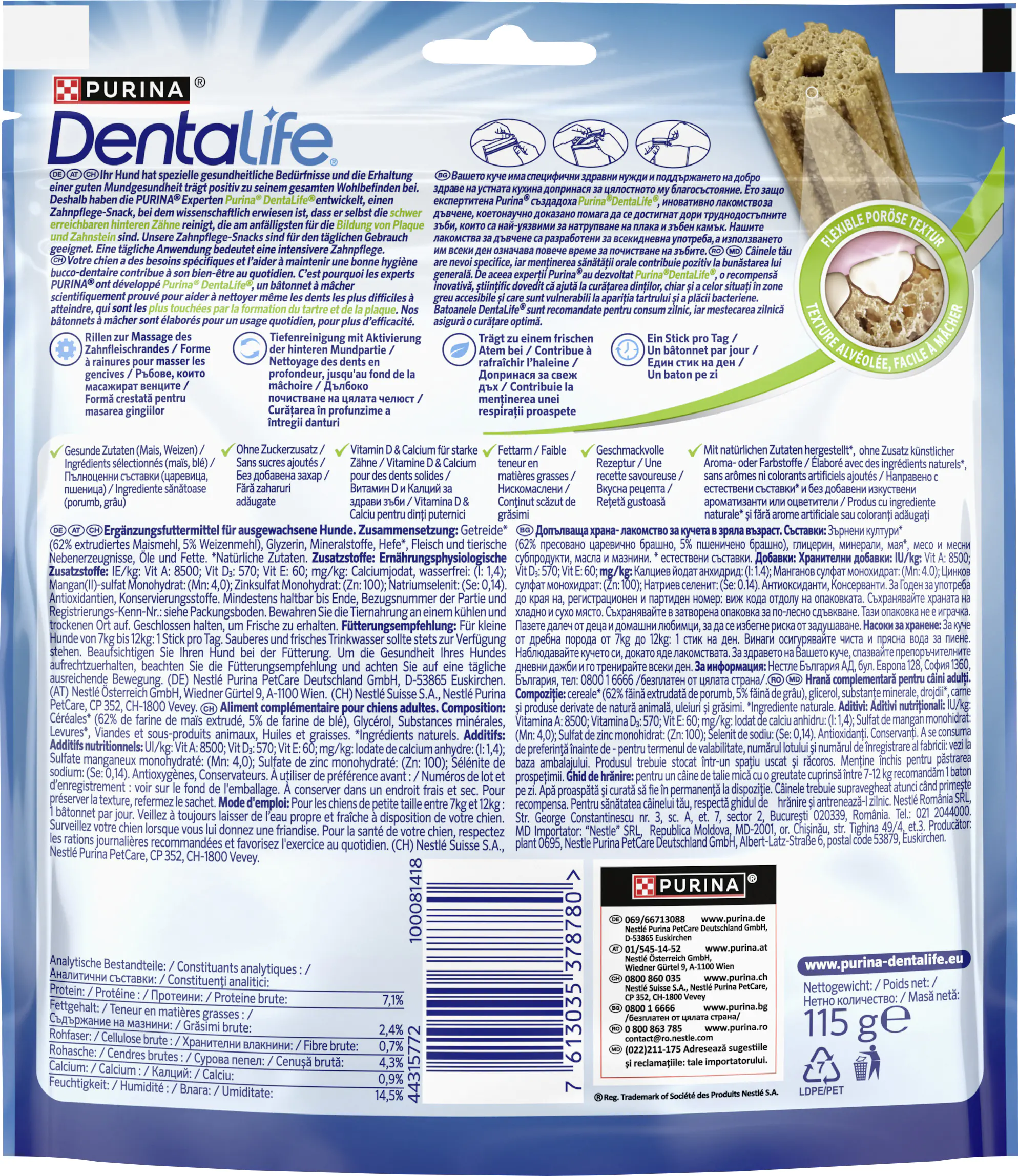 Purina DentaLife Mini Snacks für kleine Hunde 7 Sticks 115g Purina DentaLife Mini Snacks für kleine Hunde 7 Sticks 115g