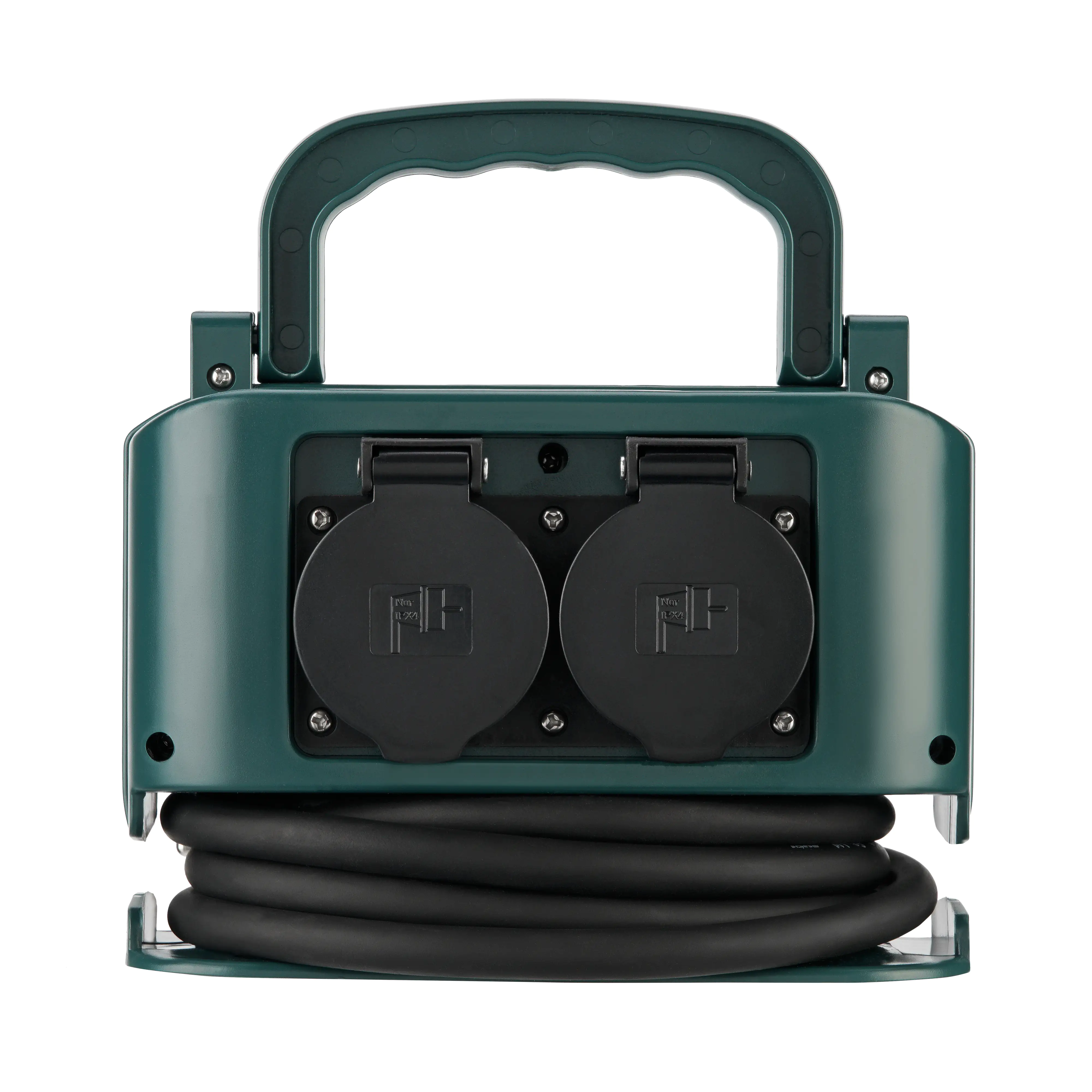 REV Steckdosenverteiler  2m  4-fach, Außen, grün-schwarz