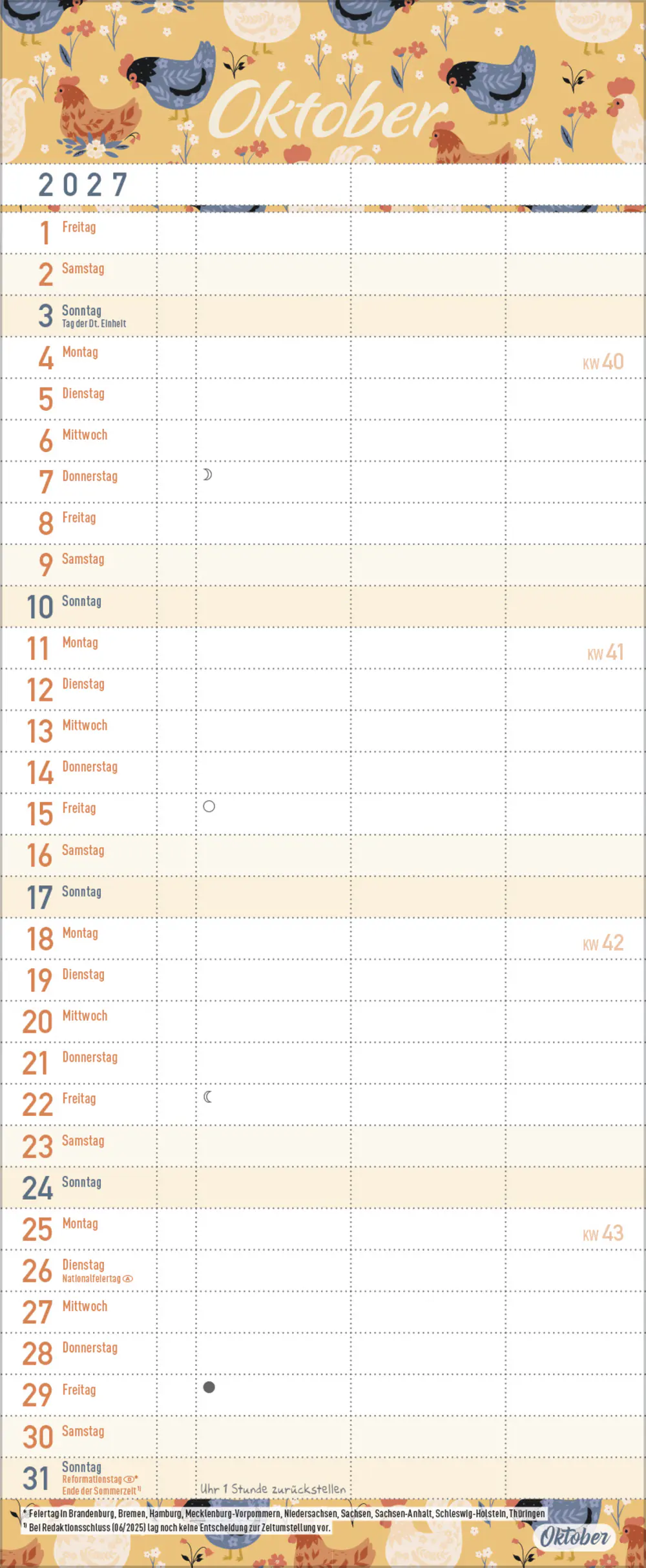 Korsch Kalender Familientimer Wir planen das! 2027