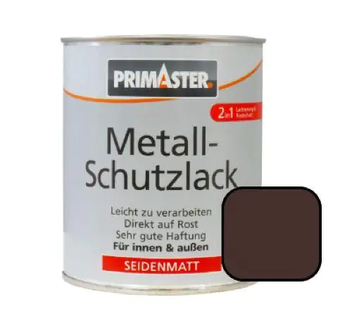 Primaster Metall-Schutzlack RAL 8017 750 ml schokobraun seidenmatt