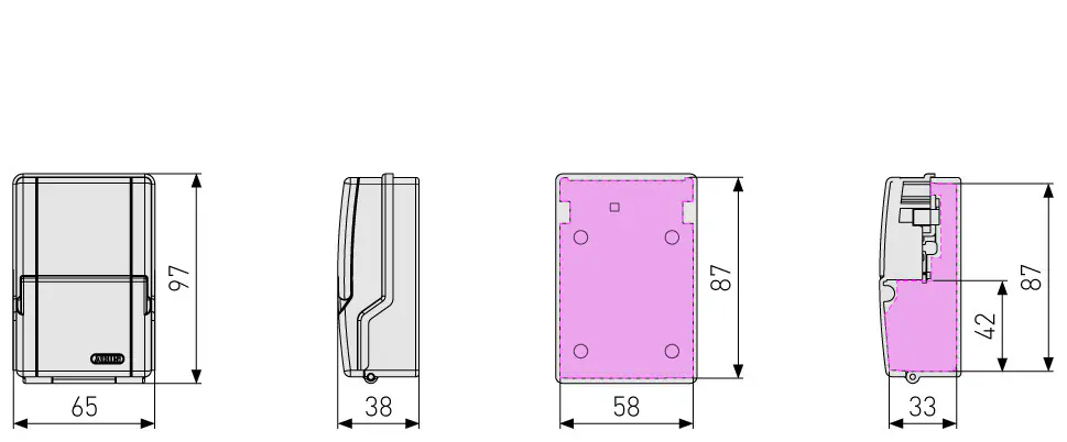 Abus Schlüsseltresor KeyGarage 727 Mini 9,5 x 6,2 cm