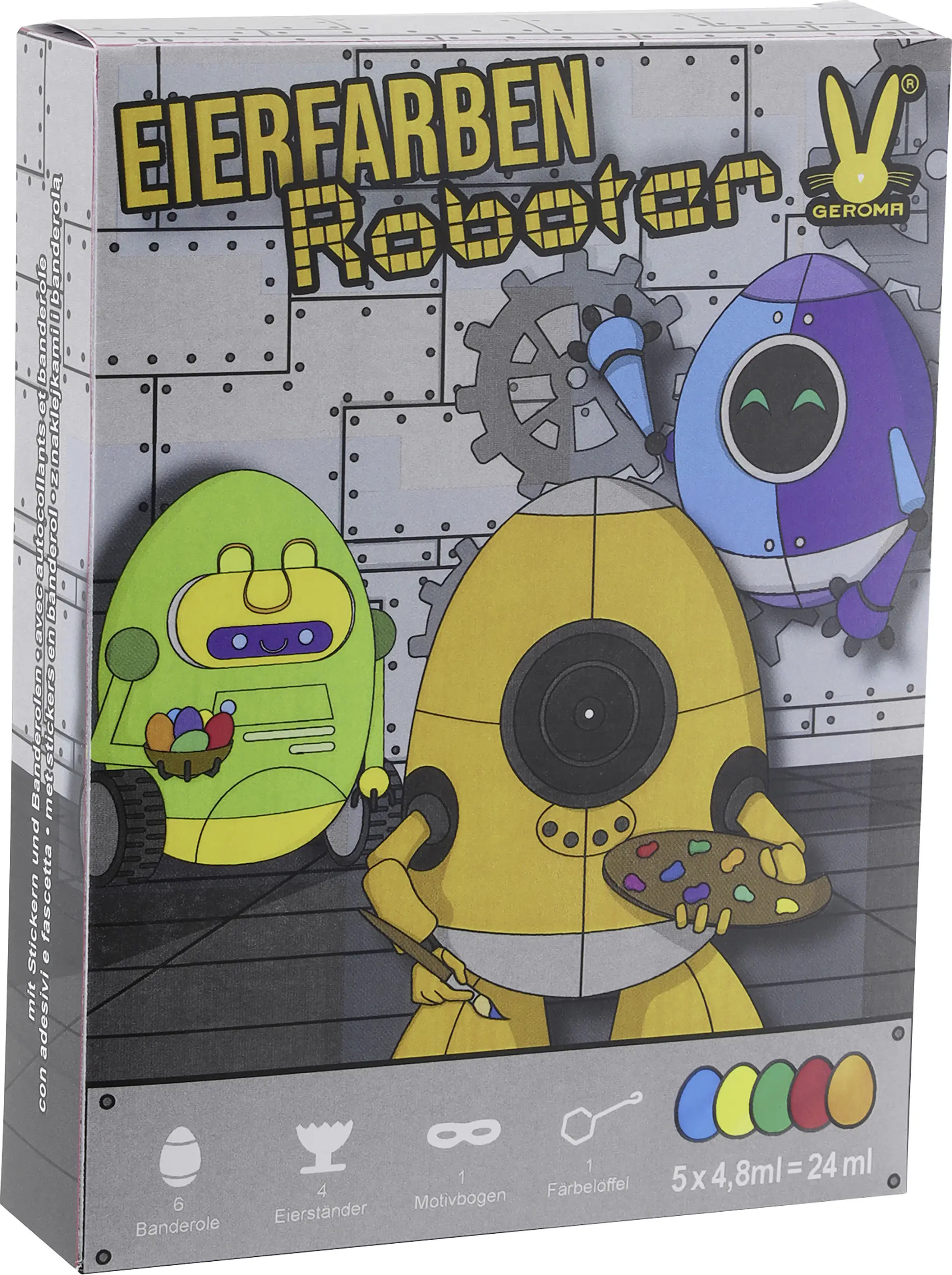 Eierfarben Roboter 5 Farben Tabletten zum Heißfärben