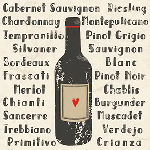 Braun & Company Servietten Lieblingswein 33 x 33 cm - 20er Pack