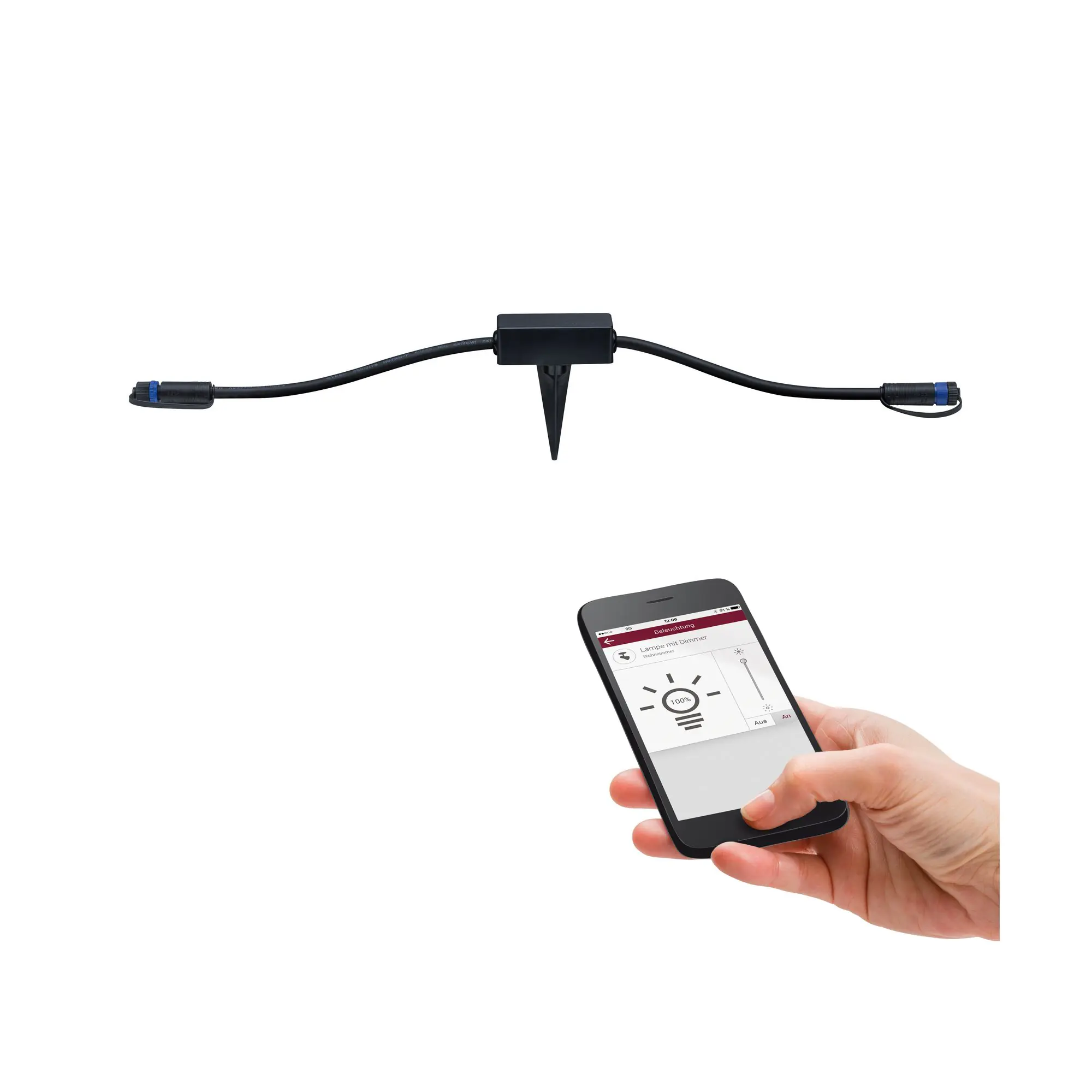 Paulmann Plug & Shine Zigbee Controller Outdoor mit Erdspieß schwarz