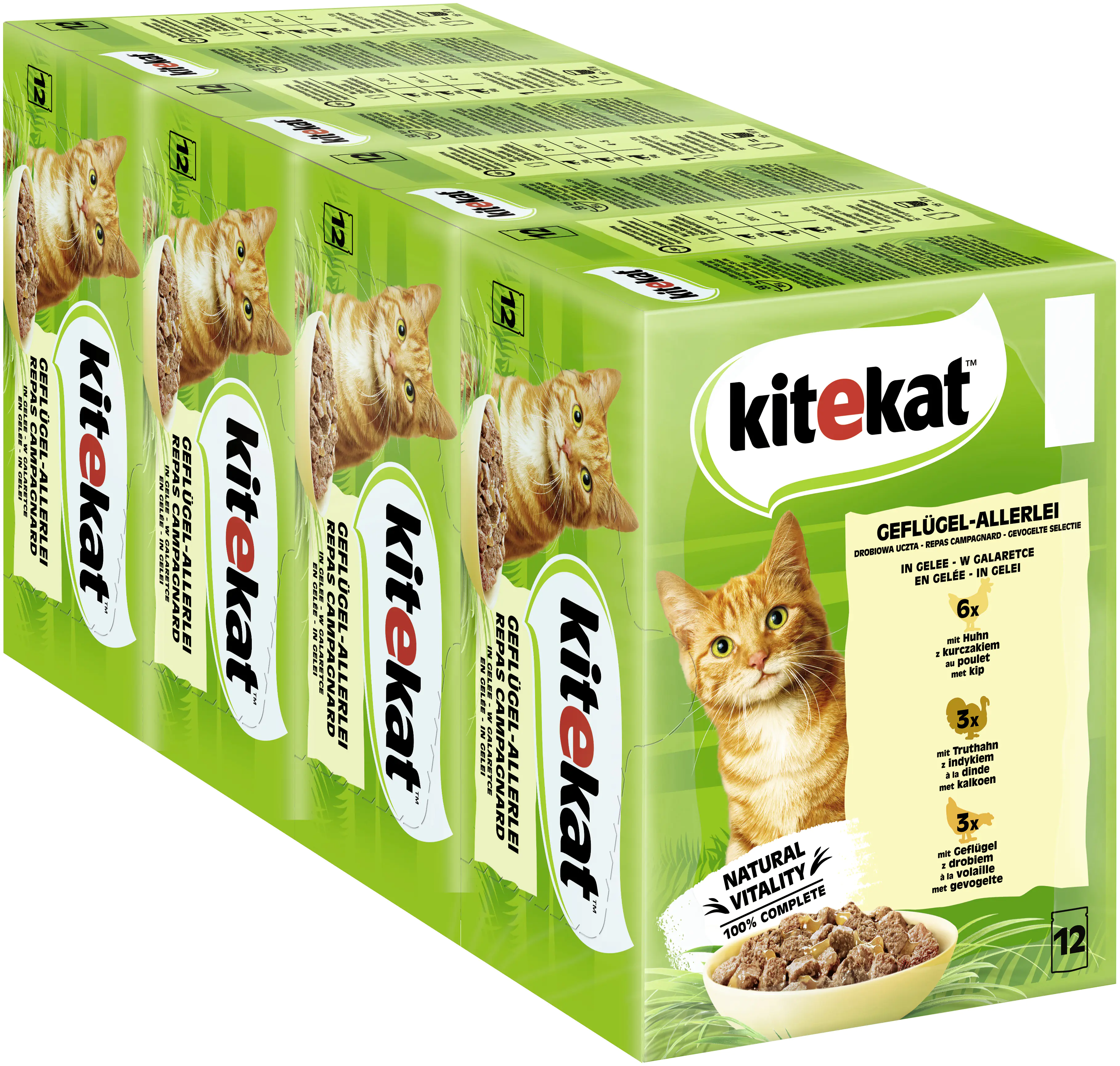 Kitekat Geflügelallerlei in Gelee Multipack 12x85 g