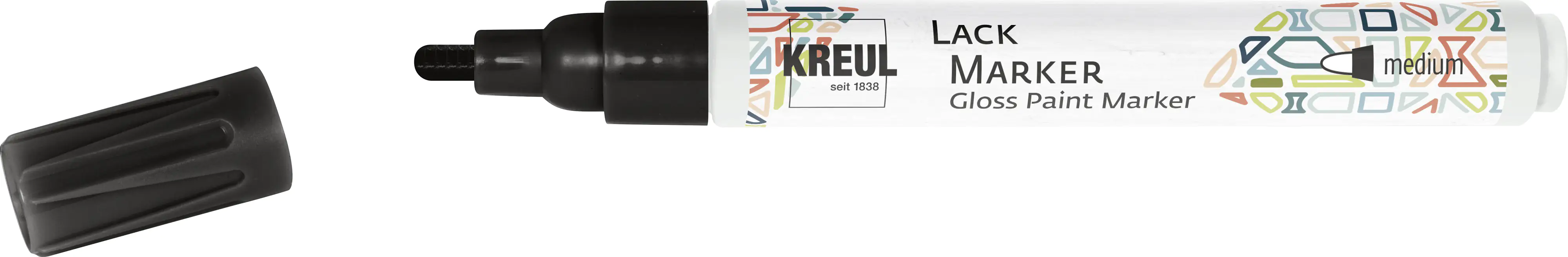 Kreul Lack Marker medium schwarz 2 - 4 mm