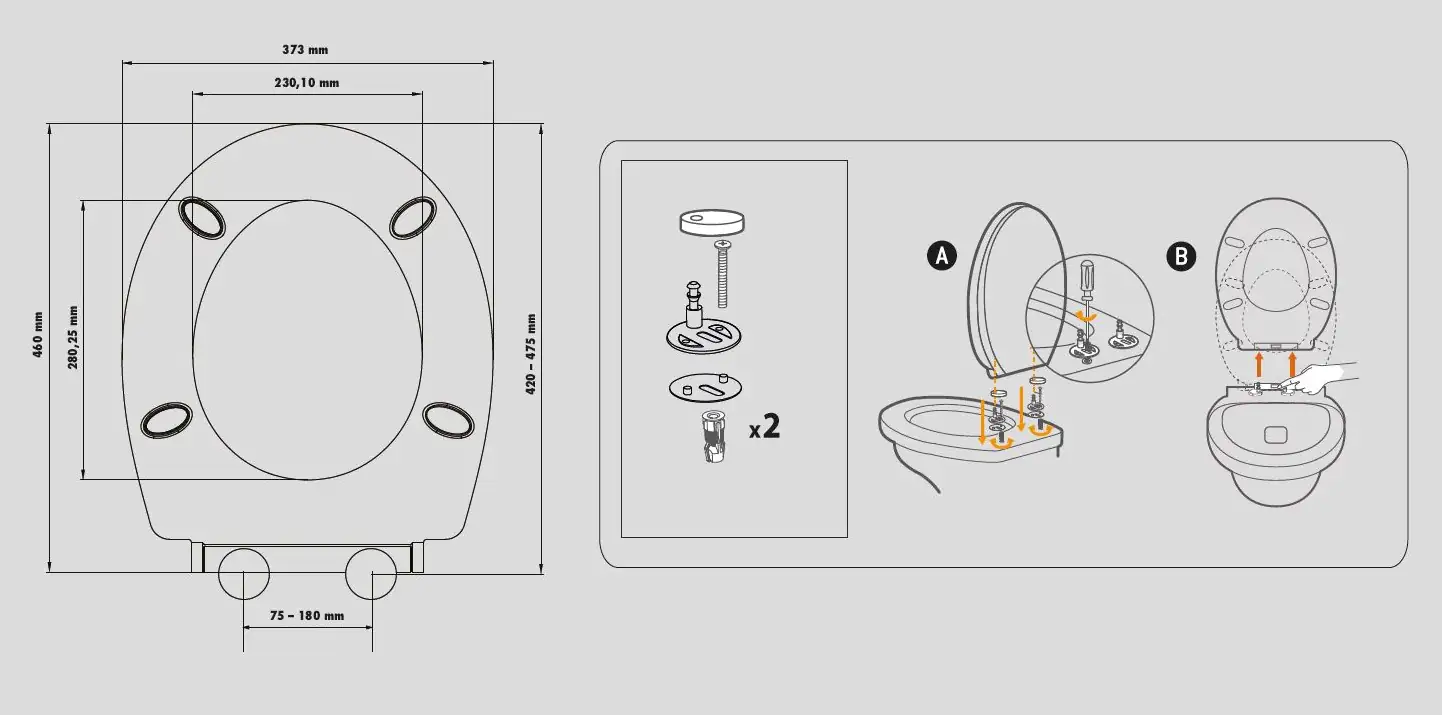 Primaster WC-Sitz mit Absenkautomatik Zen weiß