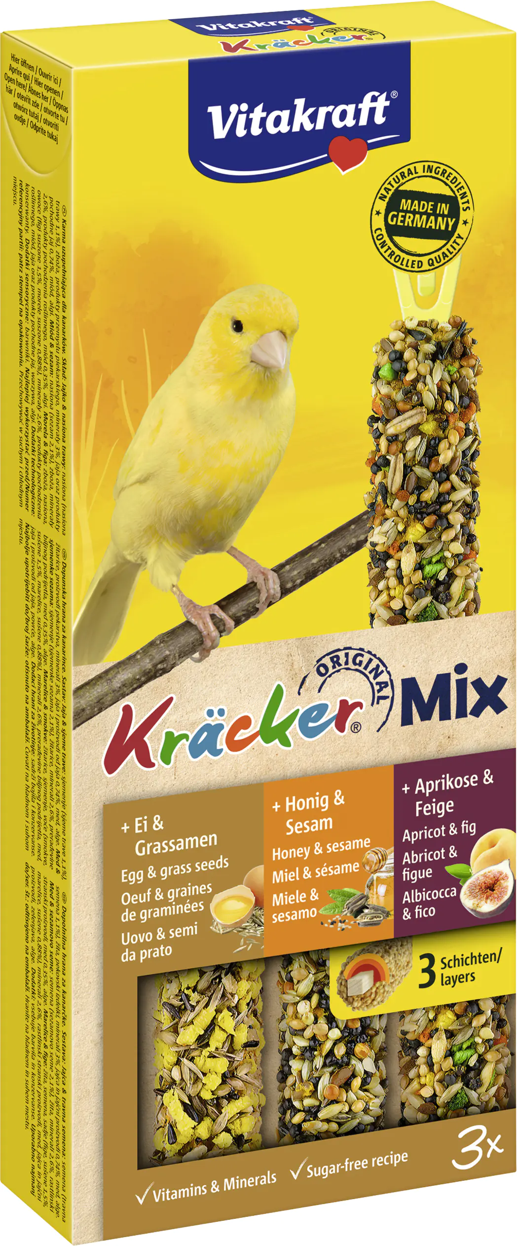 Vitakraft Kräcker® Trio Ei Frucht Honig 3 Stück / 80 g