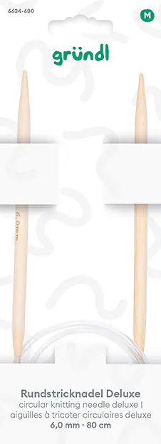 Gründl Rundstricknadel Deluxe 6 mm 80 cm