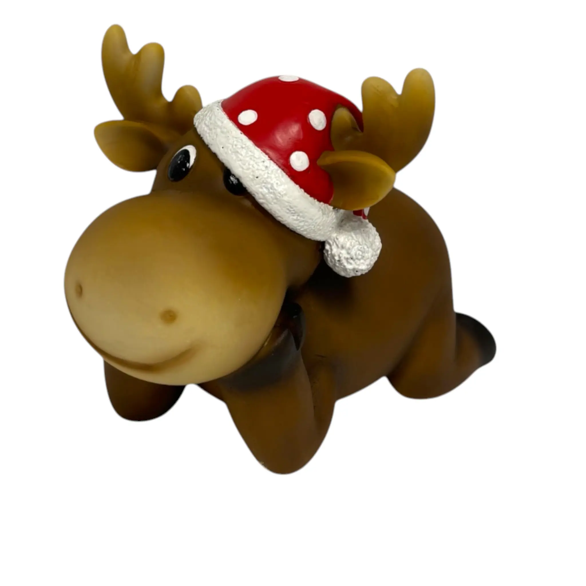 Dekofigur Elch liegend 21,5 x 20 x 30 cm bunt