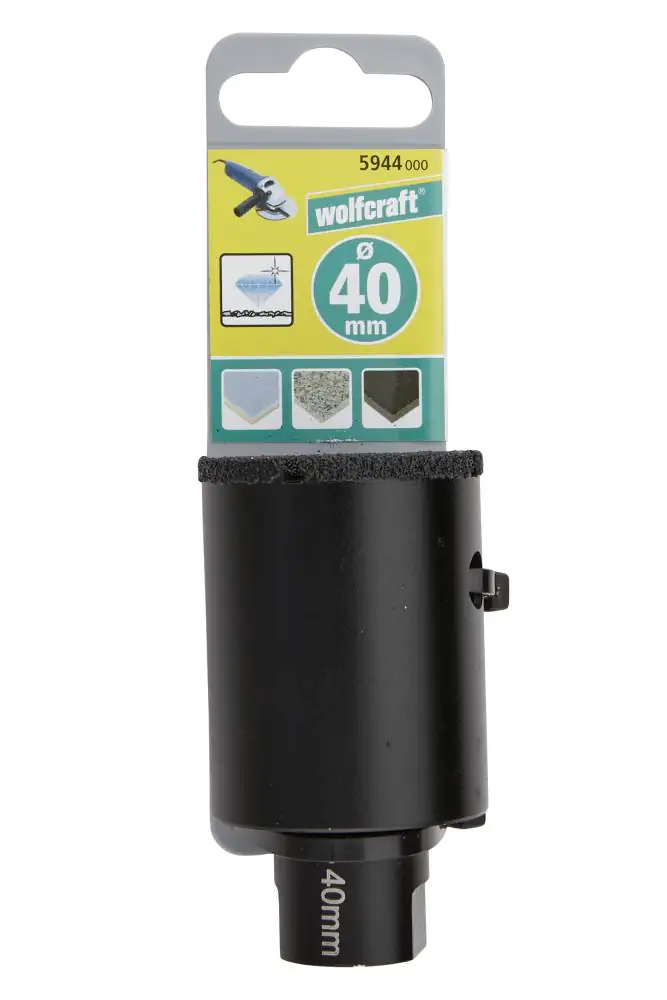 Wolfcraft Lochsäge Ø 40 mm Diamant für Winkelschleifer Wolfcraft Lochsäge Ø 40 mm Diamant für Winkelschleifer