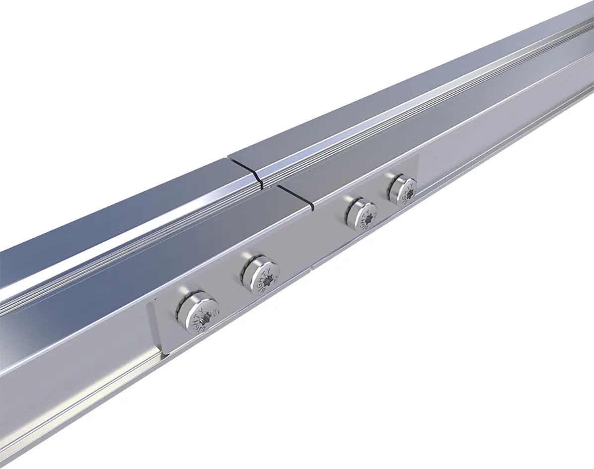 HSI Terra Systec Profilverbinder Aluminium Pressblank inkl. Schrauben 100 mm - 10 Stück