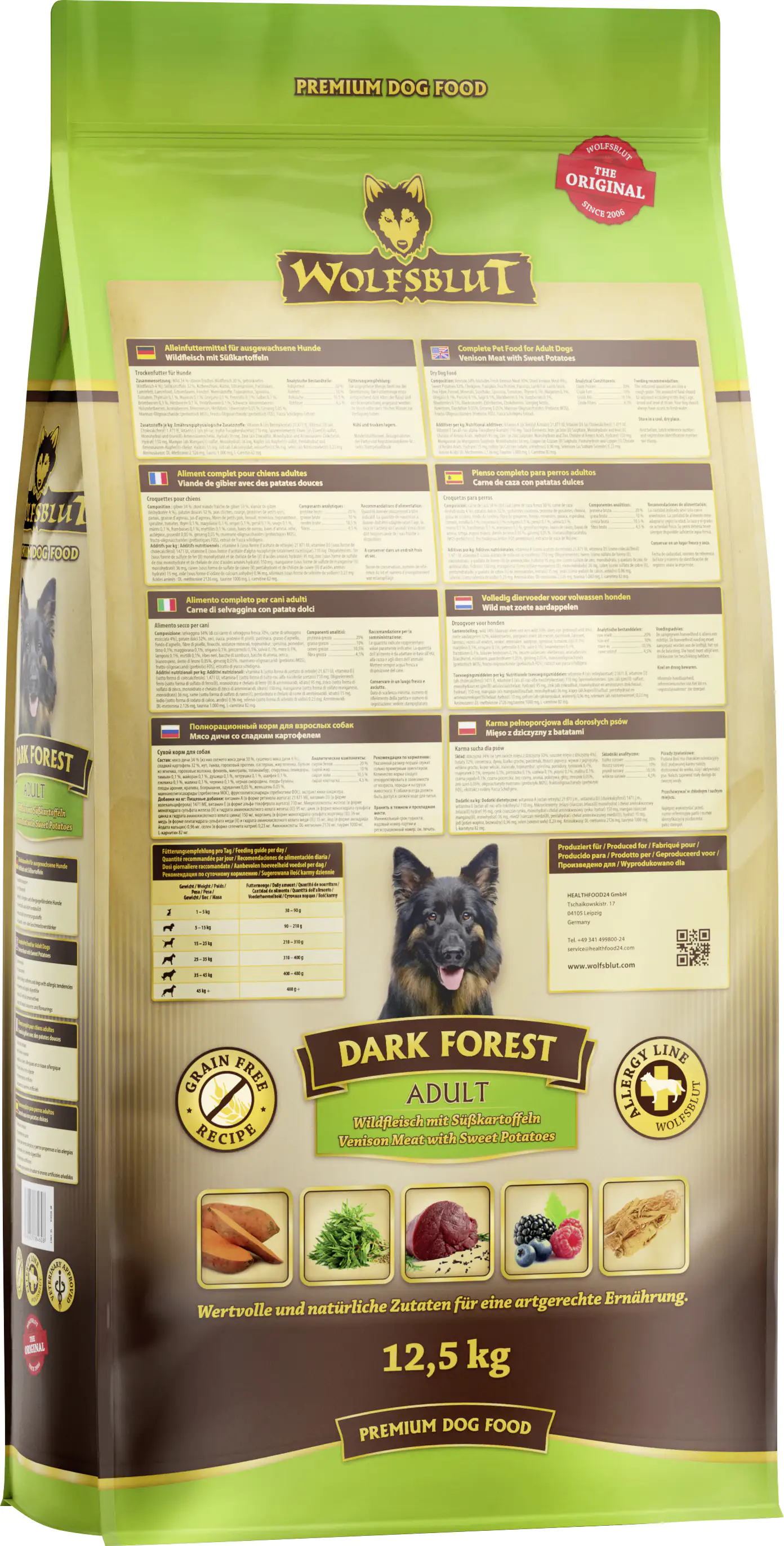 Wolfsblut Dark Forest Adult Trockenfutter - Wild mit Süßkartoffel 12,5 kg Wolfsblut Dark Forest Adult Trockenfutter - Wild mit Süßkartoffel 12,5 kg