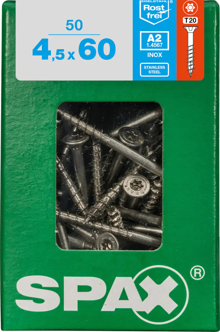 Spax Universalschrauben 4.5 x 60 mm TX 20 - 50 Stk.