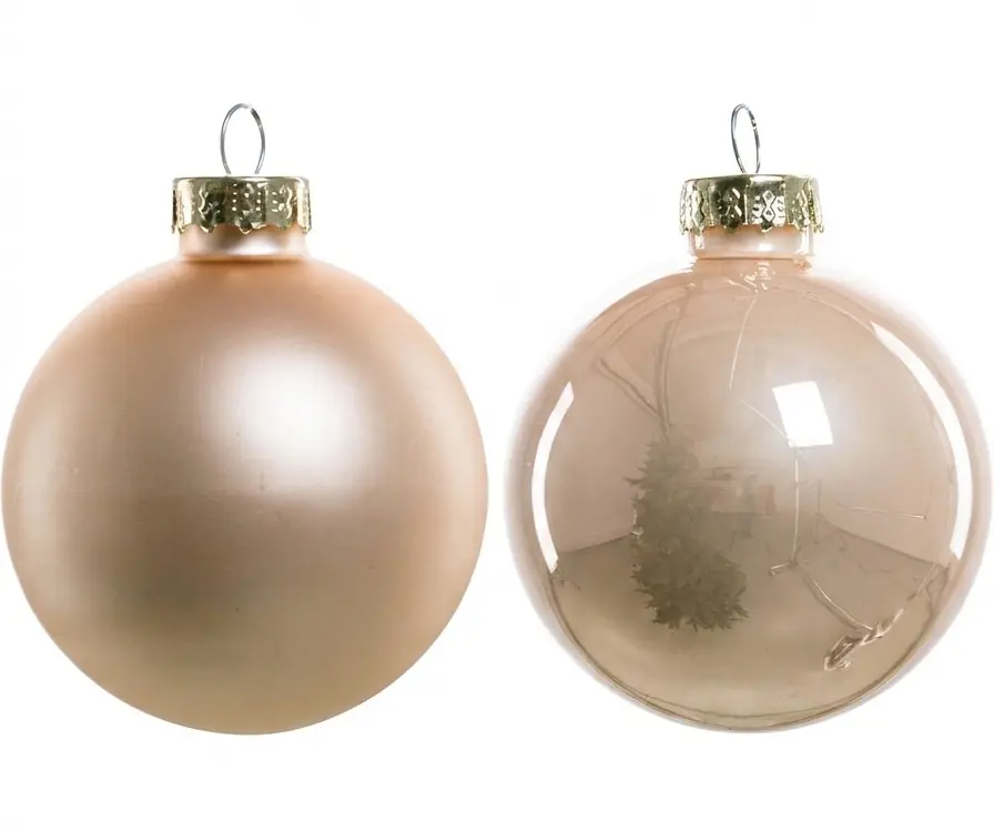 TrendLine Weihnachtskugeln aus Glas Ø 6 cm champagner 20 Stück