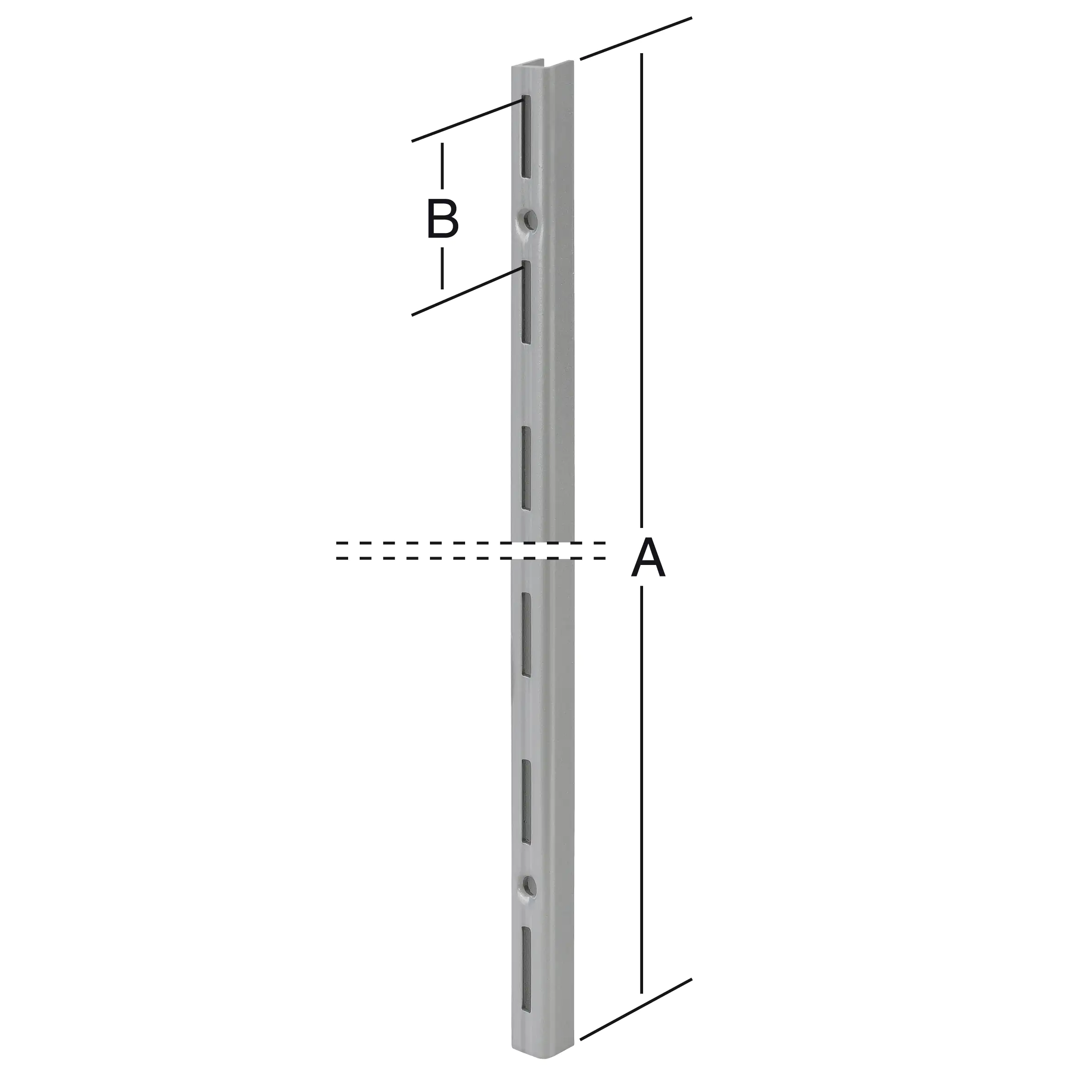 TrendLine Wandschiene 1-reihig grau 150 x 1,5 cm TrendLine Wandschiene 1-reihig grau 150 x 1,5 cm