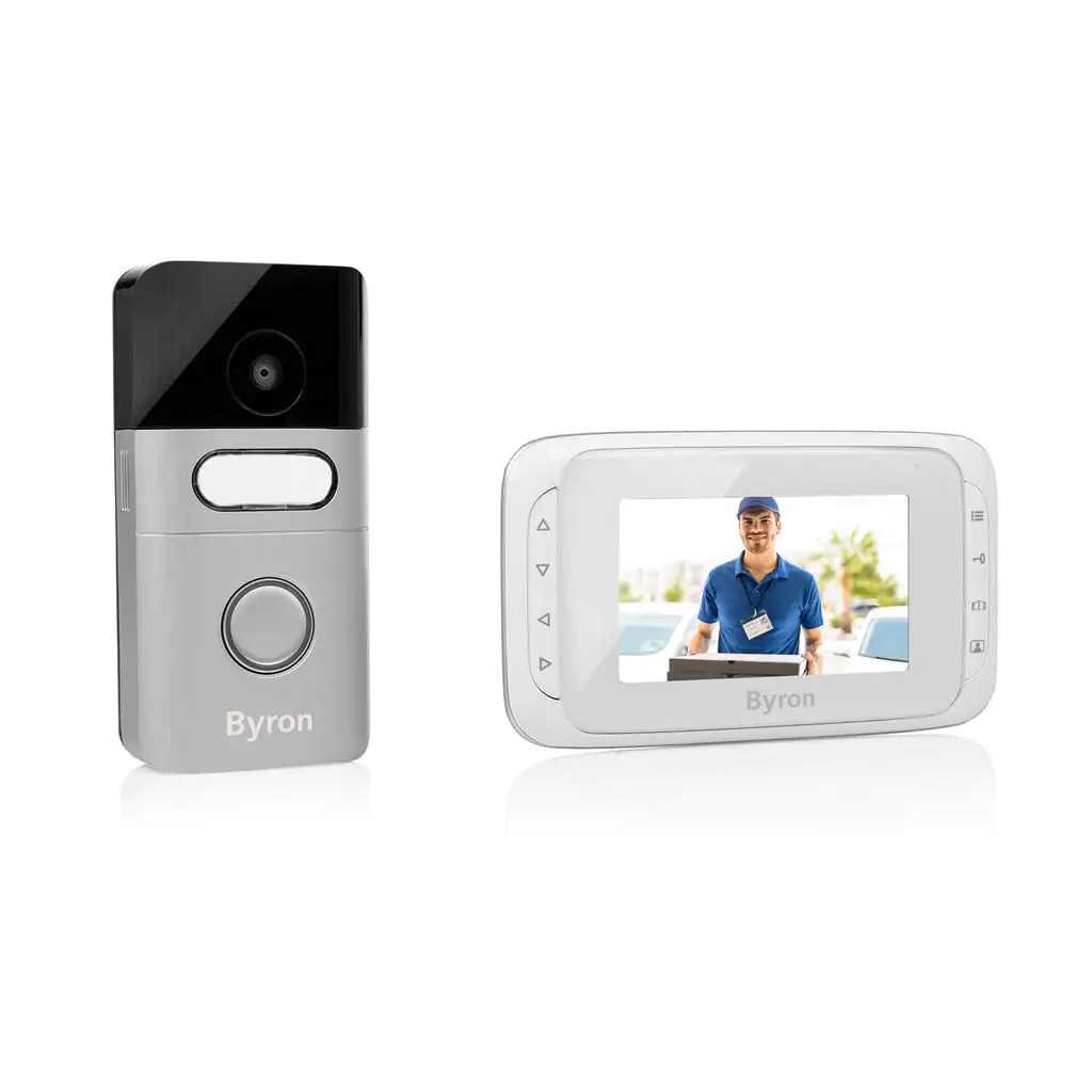 Byron Kabellose Video Türsprechanlage weiß, DIC-22815 Byron Kabellose Video Türsprechanlage weiß, DIC-22815