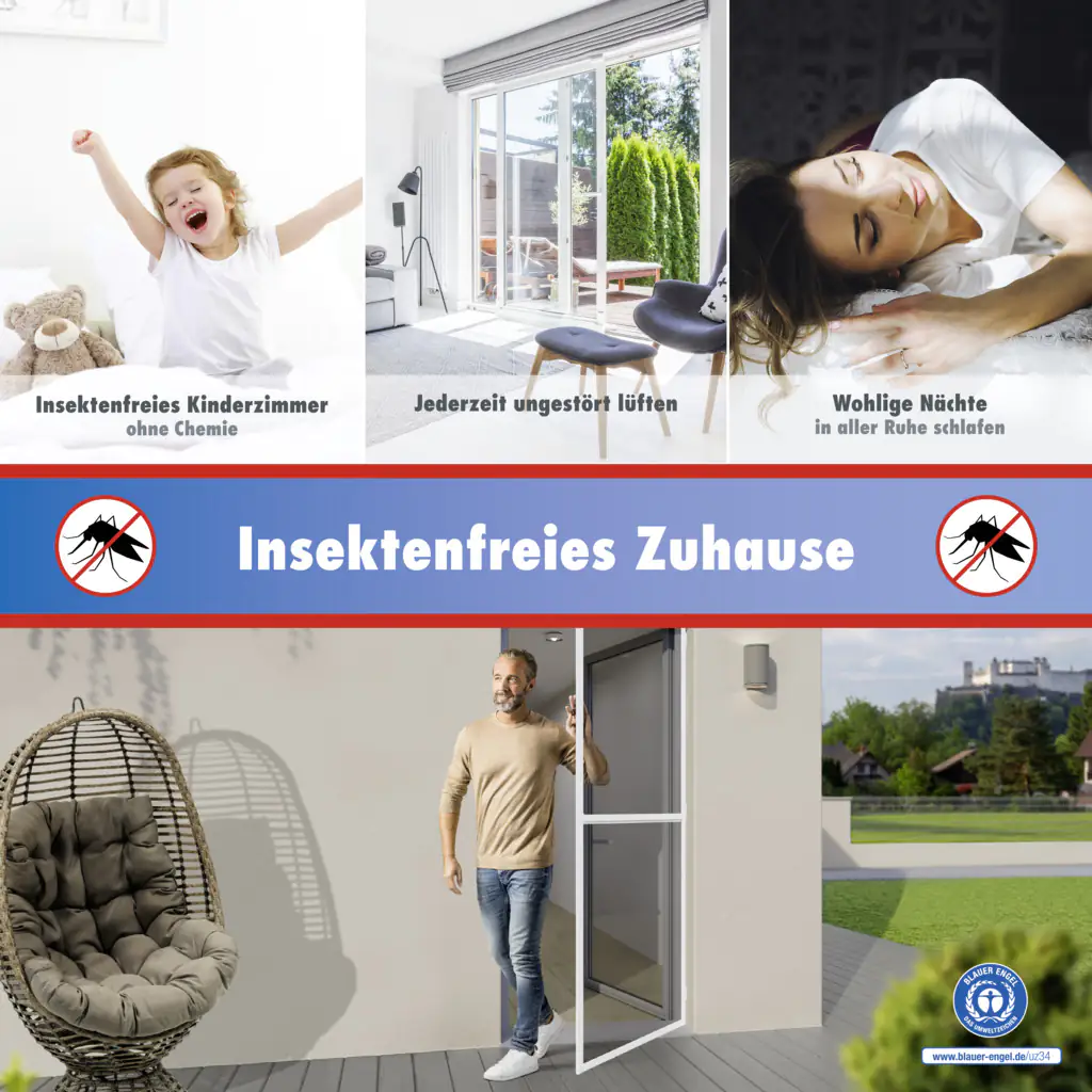TrendLine Fliegenschutz-Tür 100 x 210 cm schwarz/weiß kürzbar TrendLine Fliegenschutz-Tür 100 x 210 cm schwarz/weiß kürzbar