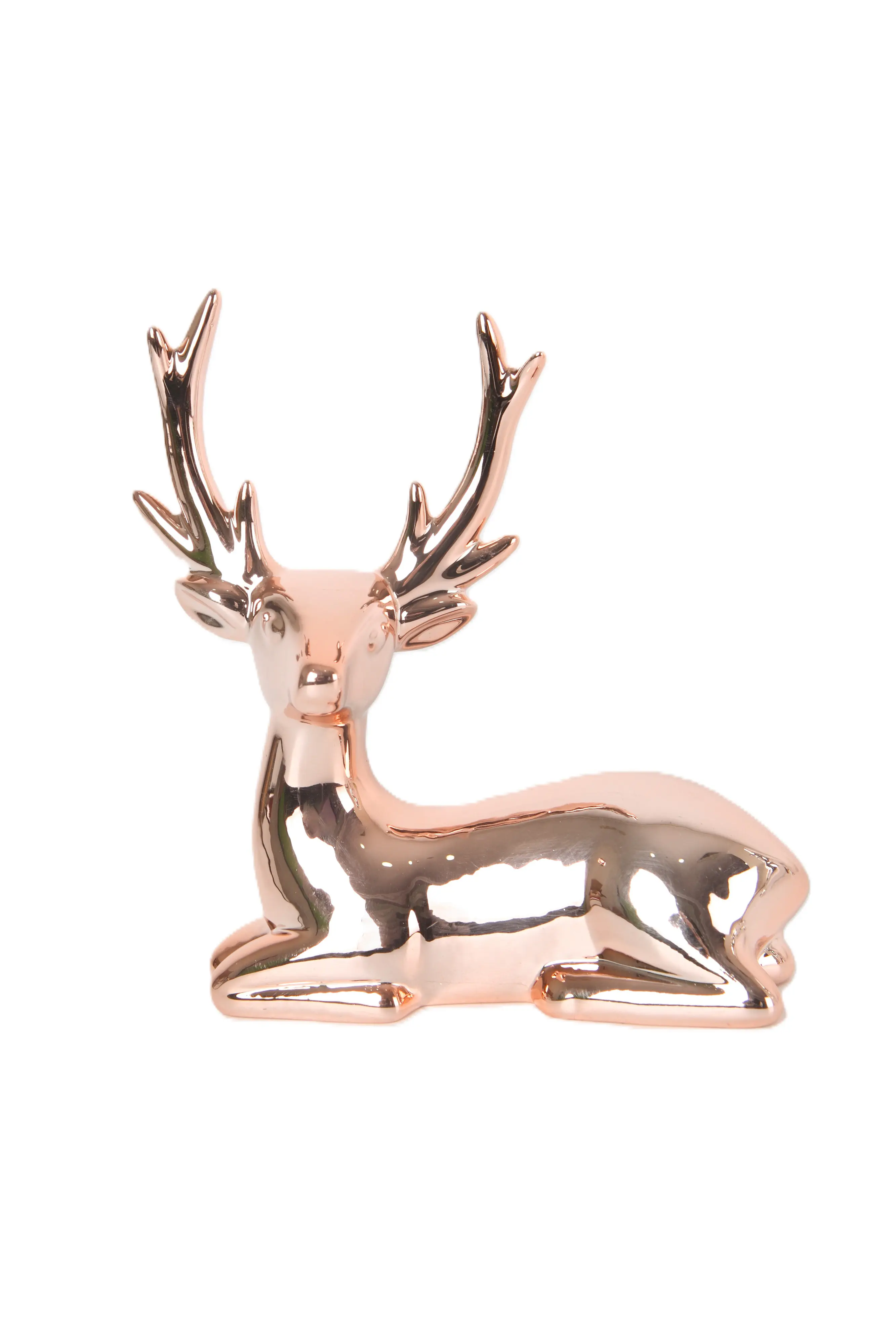 TrendLine Deko Rentier Keramik 13 x 5,5 x 14,5 cm bronze