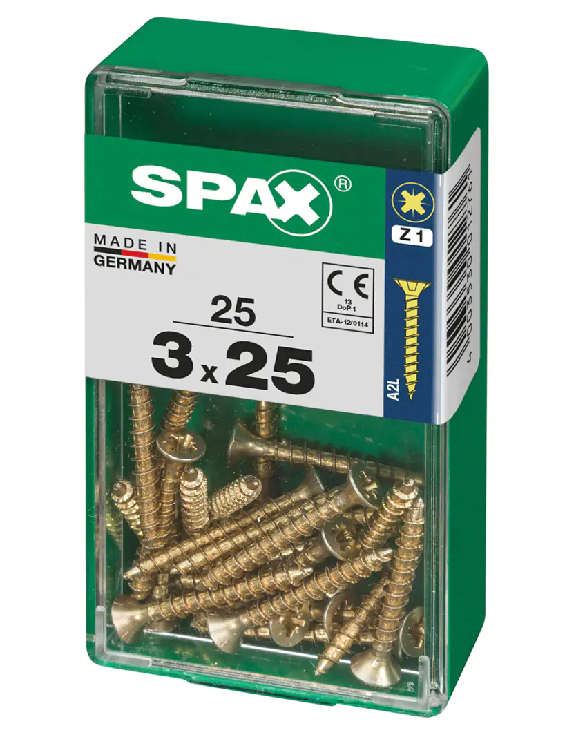 Spax Universalschrauben 3.0 x 25 mm PZ 1 - 25 Stk.