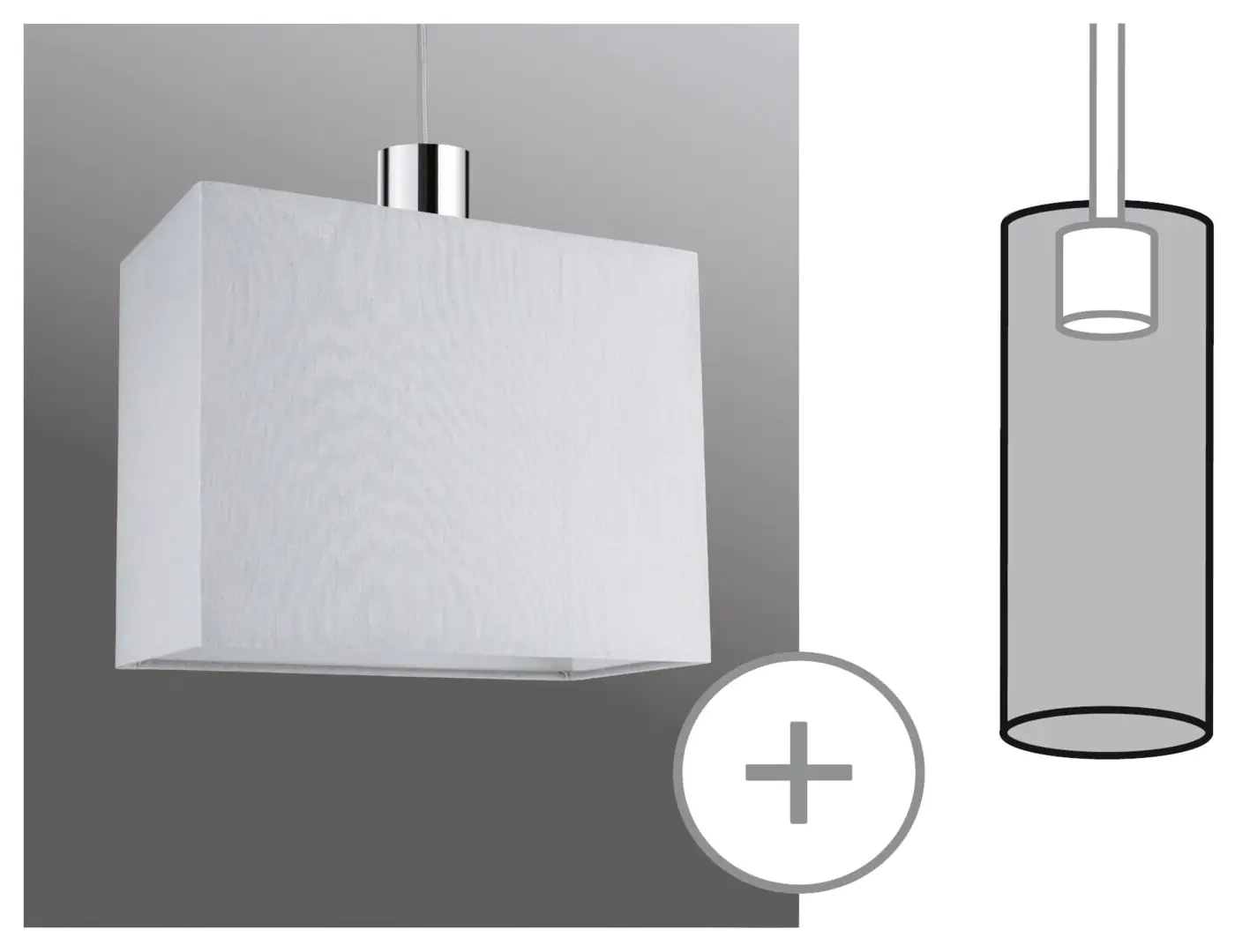 Paulmann URail Lampenschirm Verona 2Easy grau 25 x 13 cm Paulmann URail Lampenschirm Verona 2Easy grau 25 x 13 cm