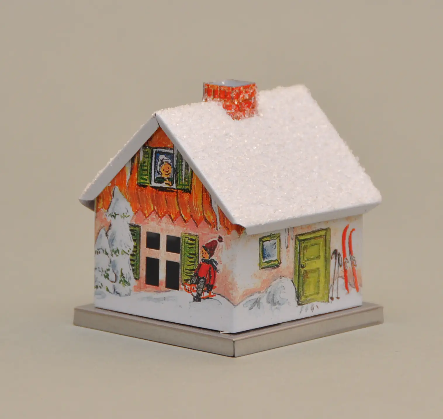 Knox Räucherhaus aus Metall Motiv Winter-Märchen