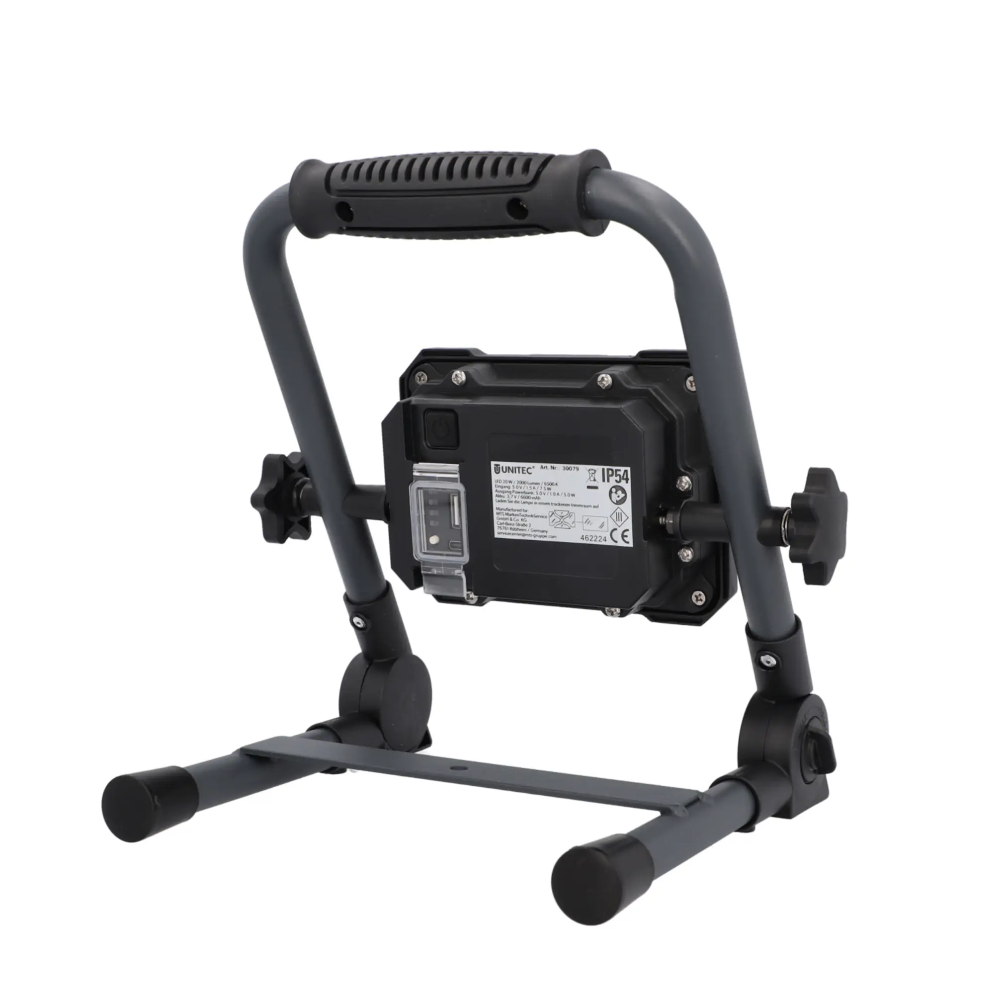 UniTec LED Akku-Arbeitsstrahler schwarz 20 W 2000 lm