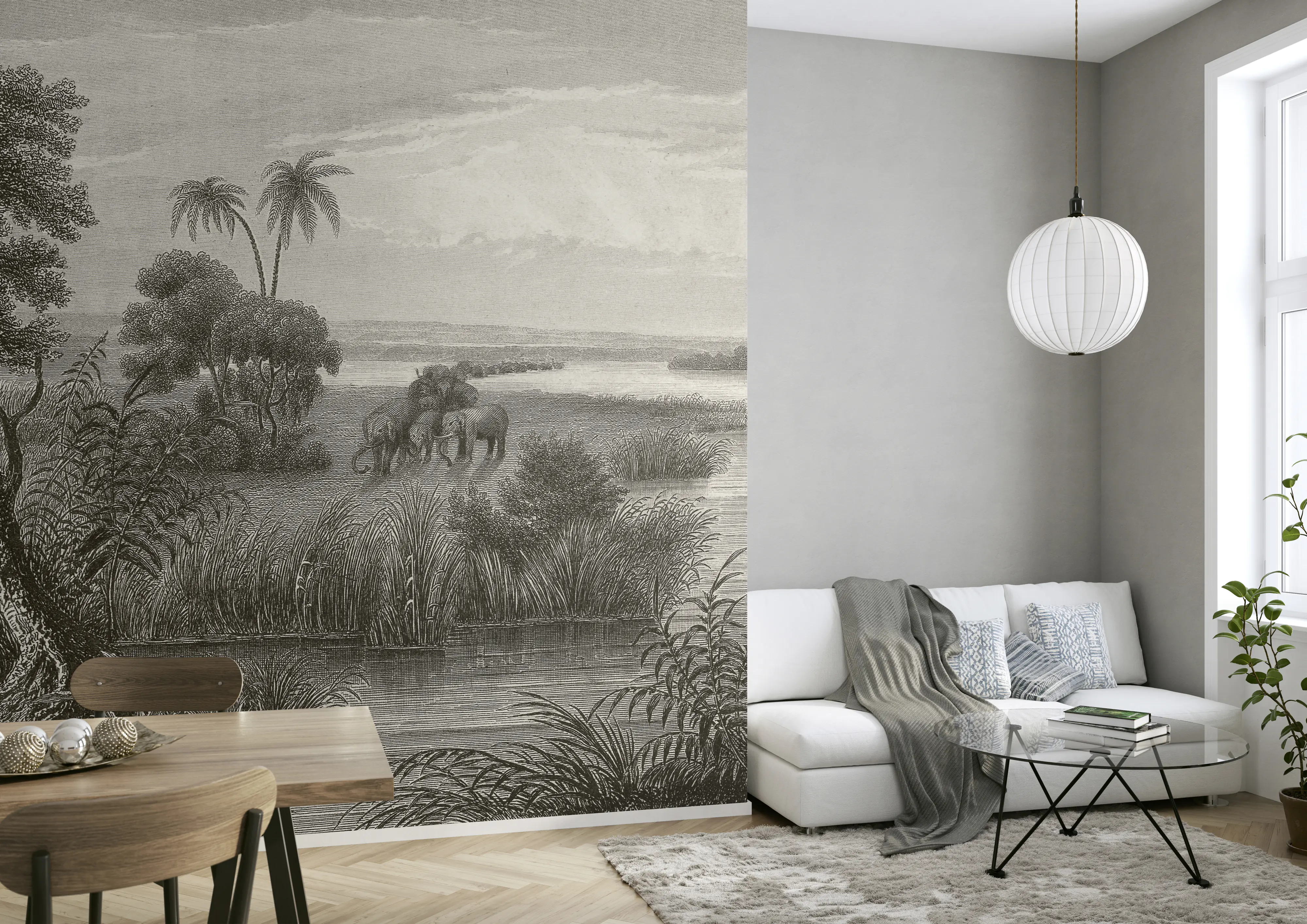 Rasch Vlies Fototapete 556131 Schwarz-Anthrazit Muster & Motive 3 m x 4,24 m