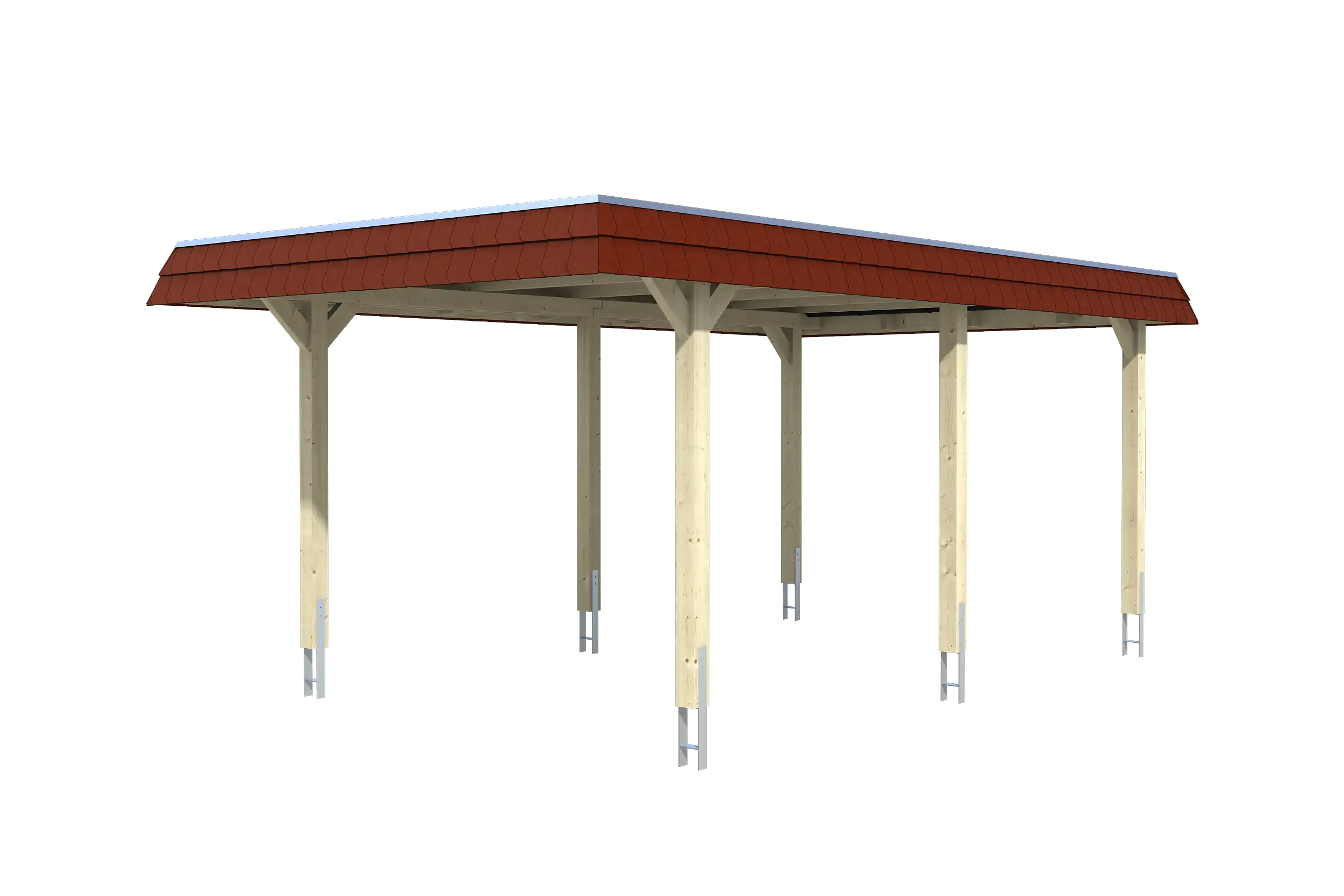 SKAN HOLZ Carport Wendland 362 x 628 cm mit EPDM-Dach