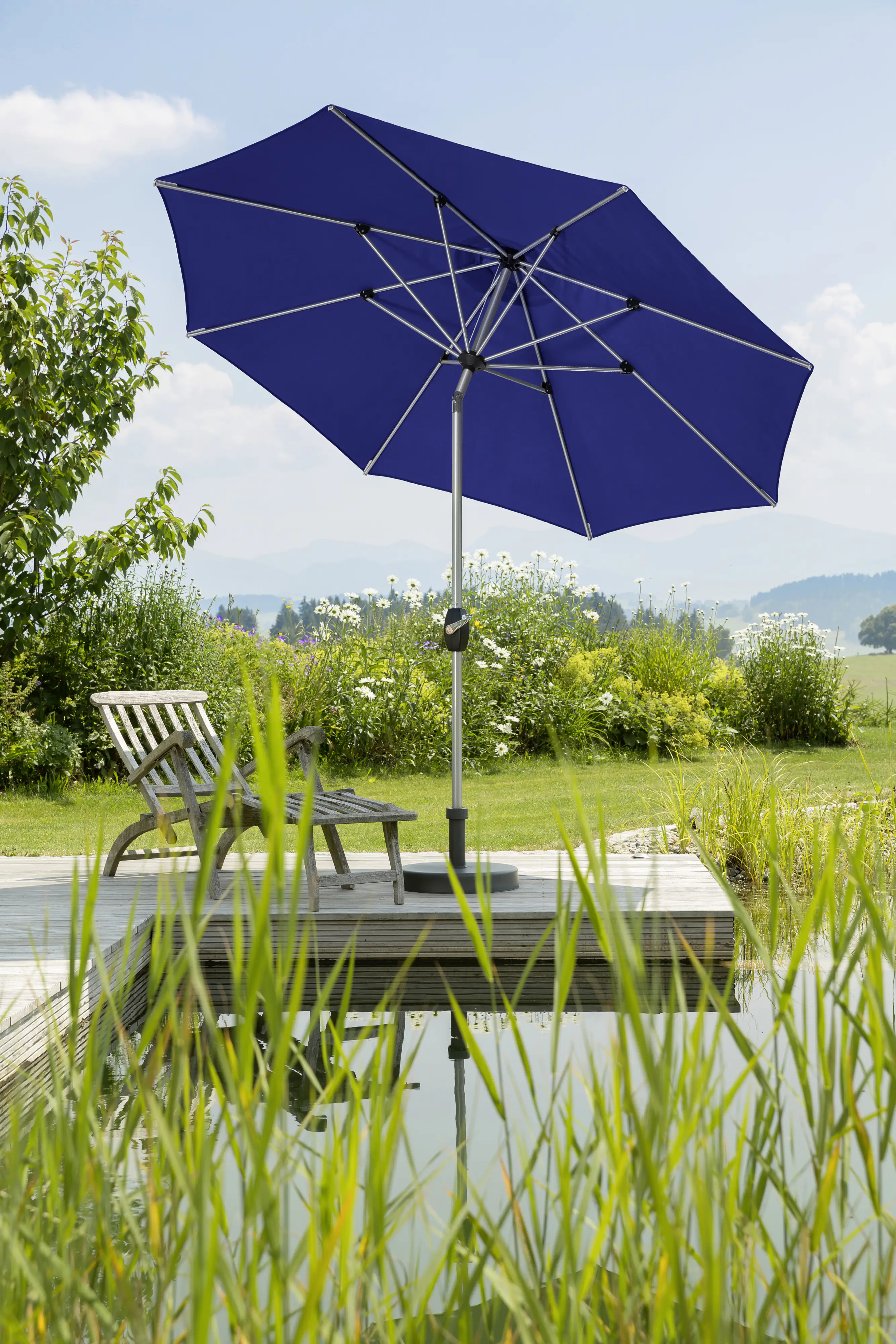 Schneider Sonnenschirm Venedig blau Ø 270 cm Schneider Sonnenschirm Venedig blau Ø 270 cm