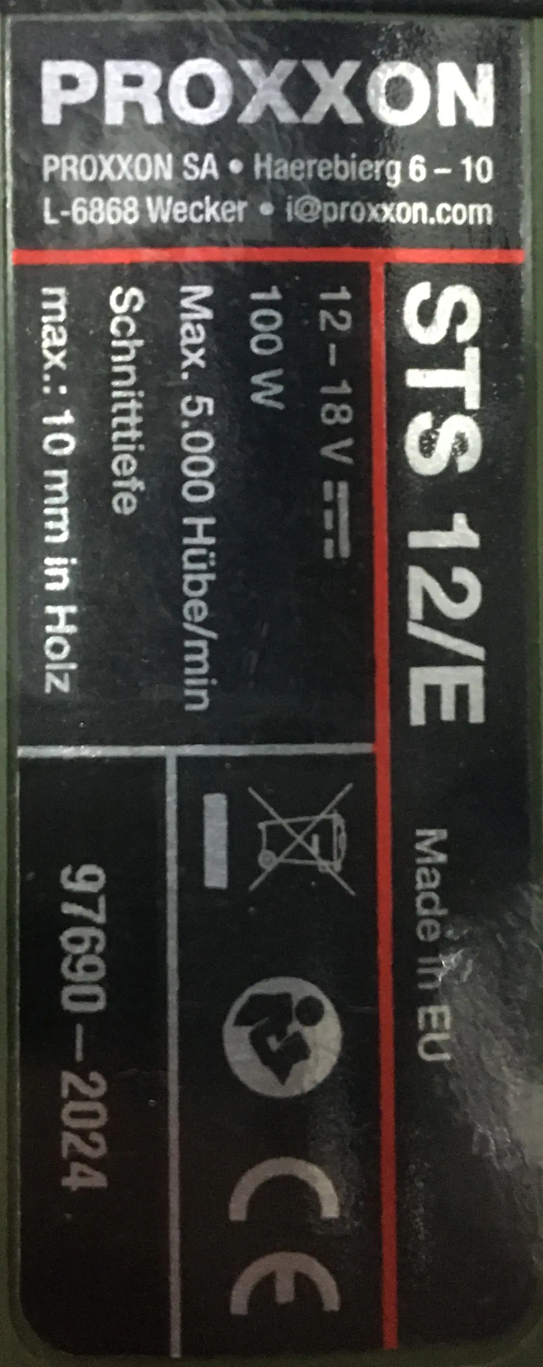 Proxxon Stichsäge STS 12/E 100 W 5000 min-1 Proxxon Stichsäge STS 12/E 100 W 5000 min-1