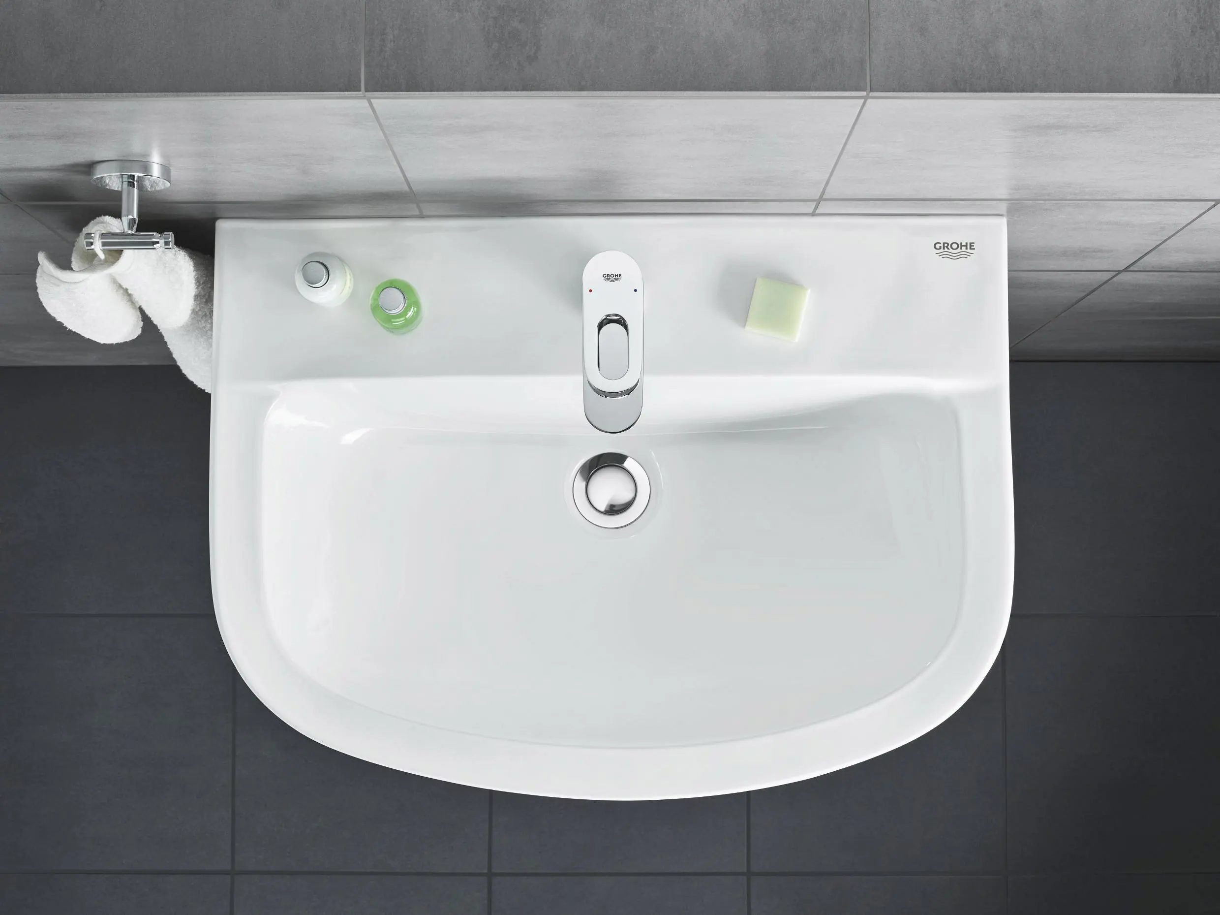 Grohe Keramik Handwaschbecken 45 cm Bau weiß
