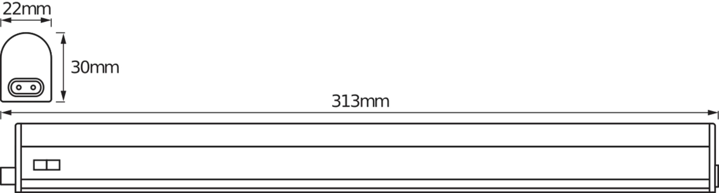 Osram LED Lichtleiste Switch Batten 31 cm weiß 4 W Osram LED Lichtleiste Switch Batten 31 cm weiß 4 W