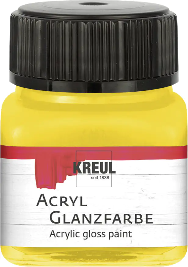 Kreul Acryl Glanzfarbe sonnengelb 20 ml