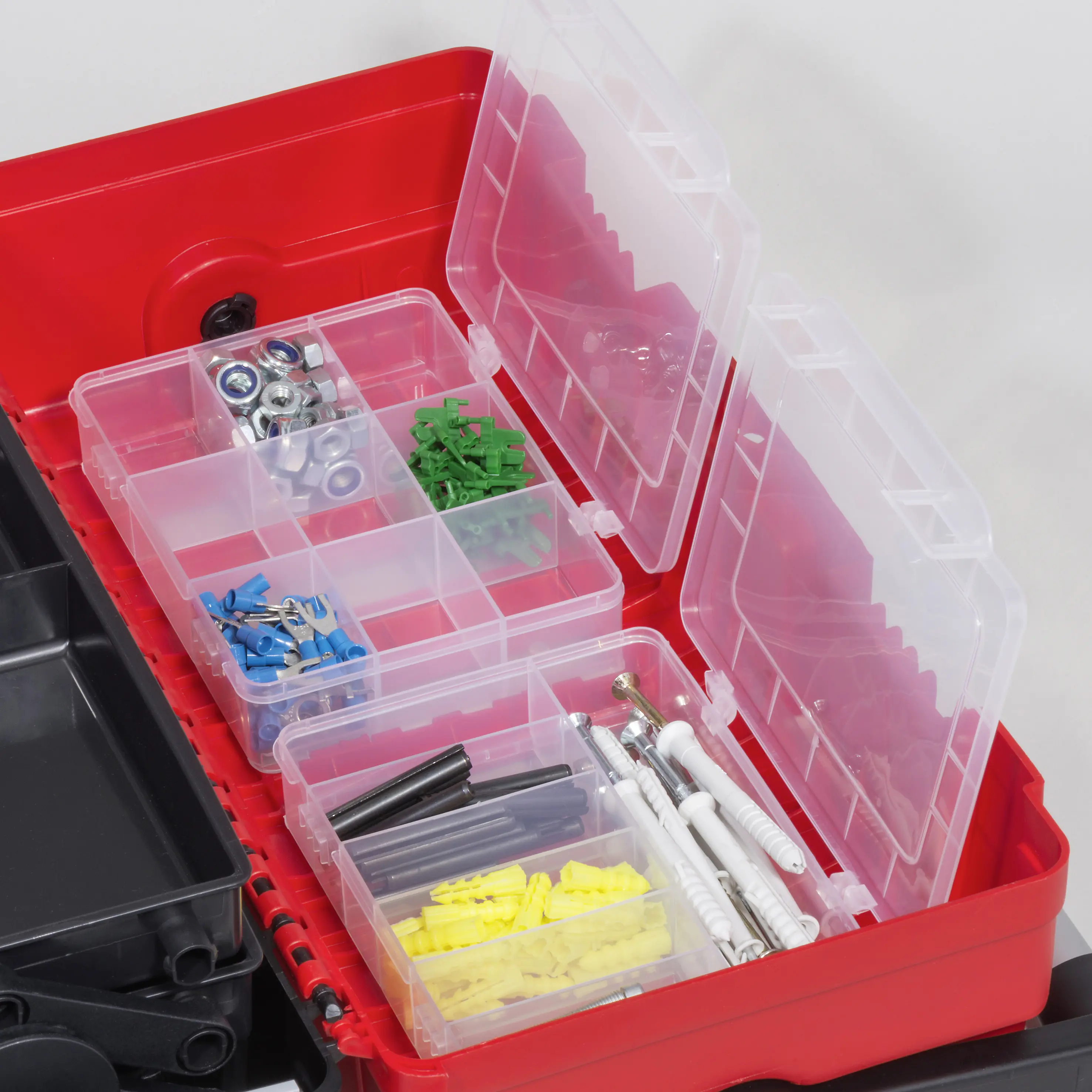 Allit Profi-Werkzeugkoffer McPlus AluC18 rot schwarz PP ohne Inhalt