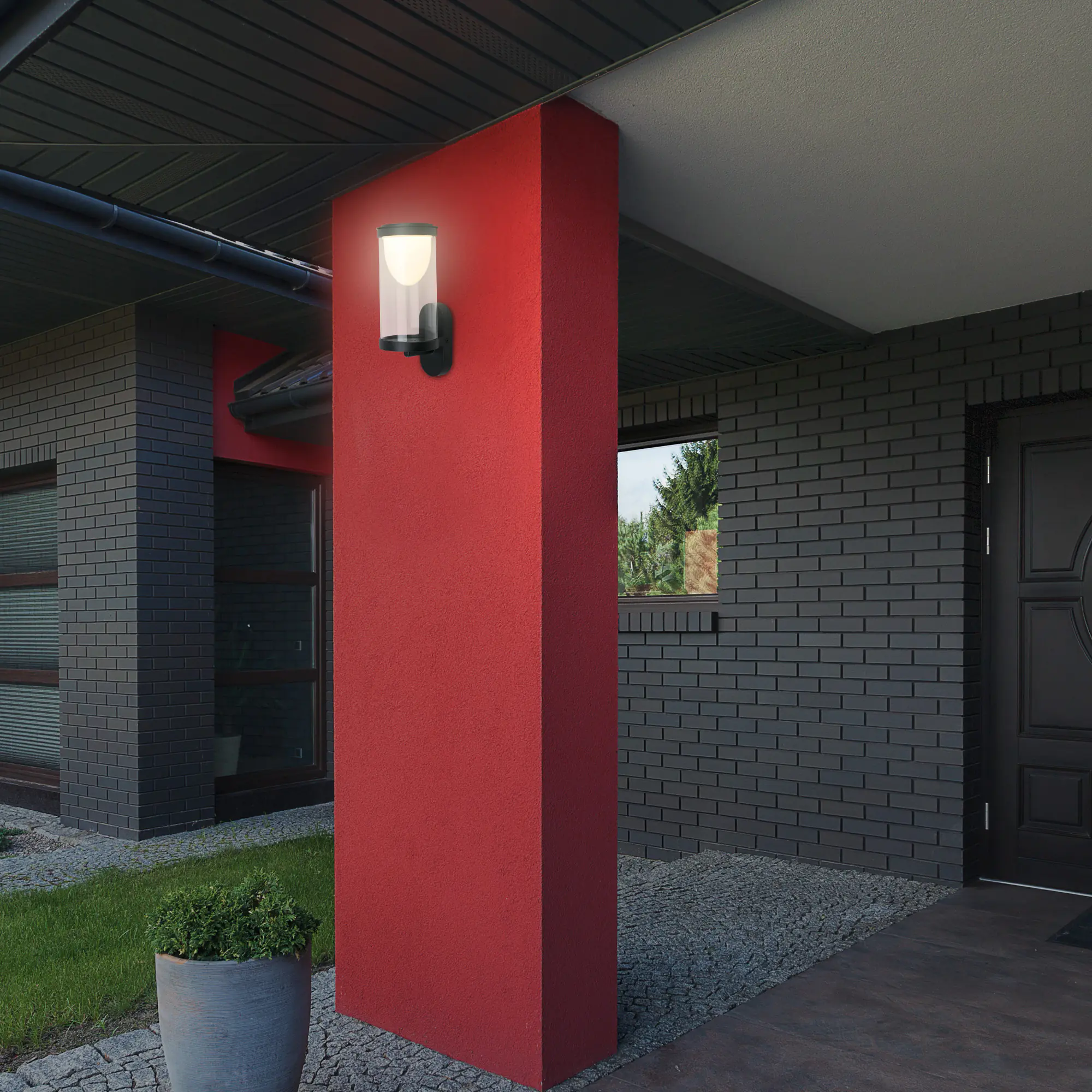 Briloner LED Außenwandleuchte Touch Akku 4W schwarz dimmbar warmweiß Briloner LED Außenwandleuchte Touch Akku 4W schwarz dimmbar warmweiß