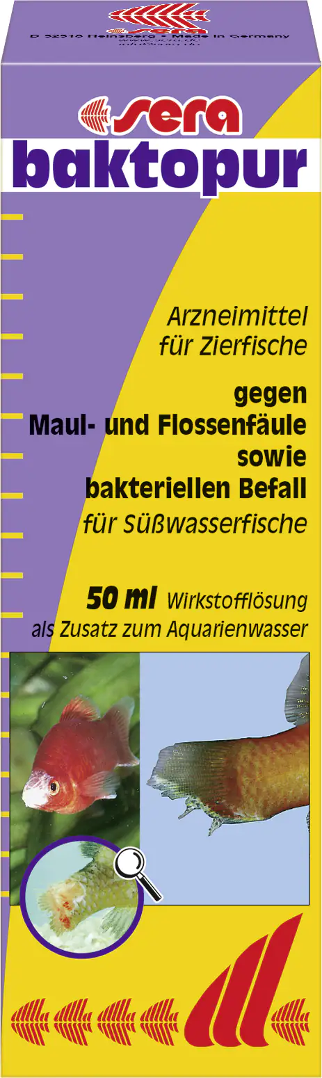 Sera Arzneimittel für Fische Maul- und Flossenfäule Aquarienwasser 50 ml
