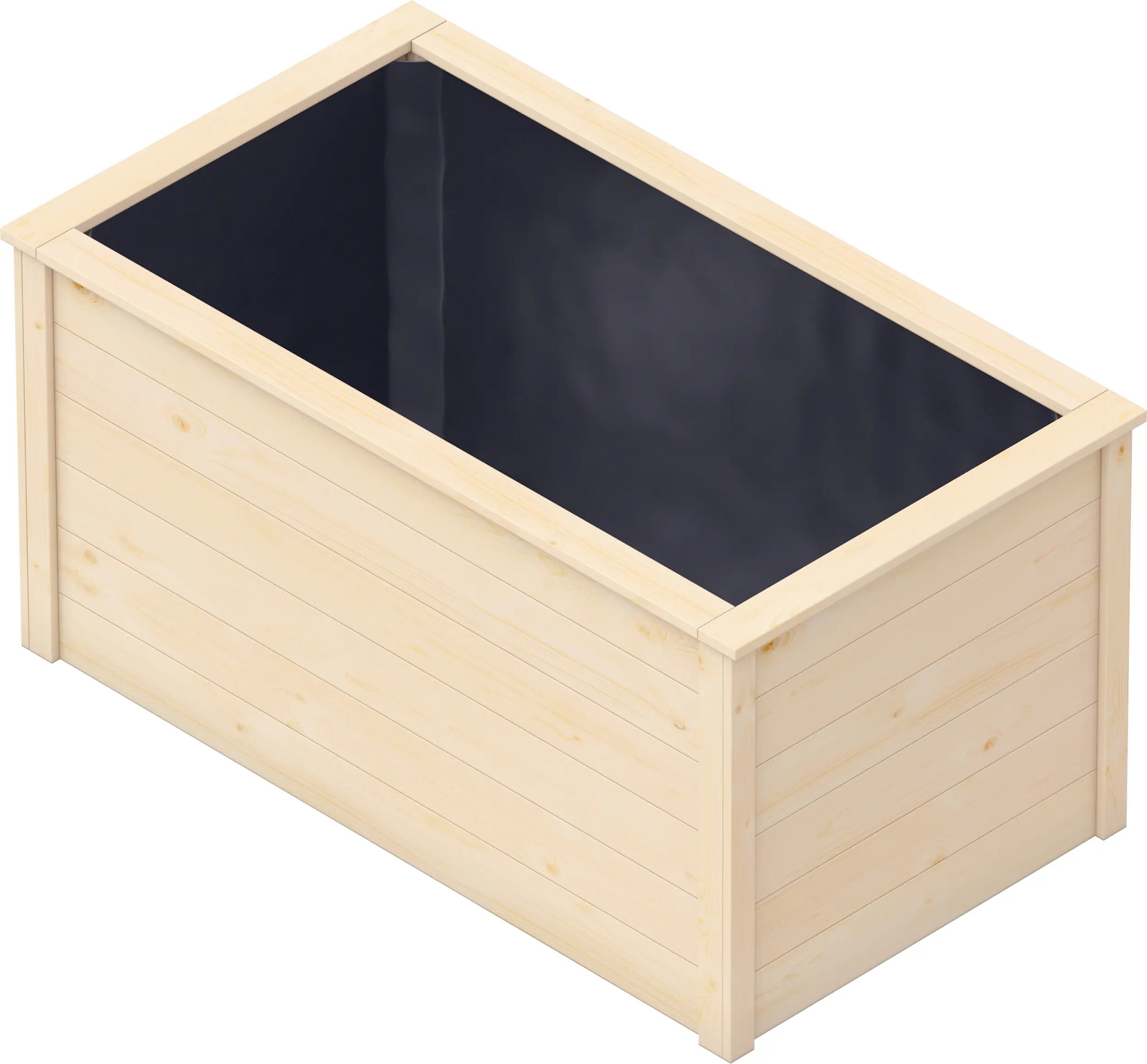 Upyard Hochbeet 133 x 72 x 70 cm natur mit Schutzfolie