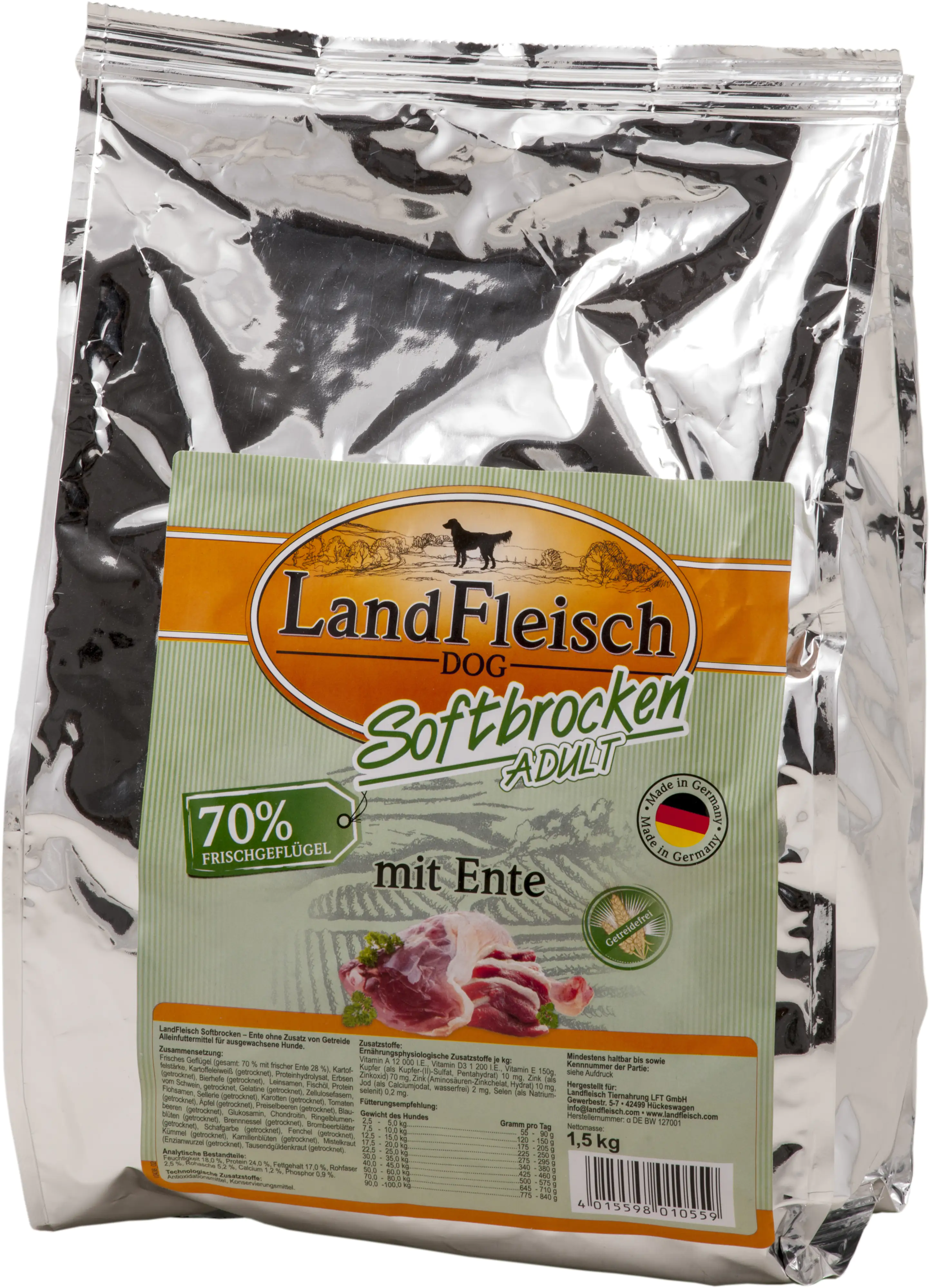 Landfleisch Softbrocken Ente 1,5 kg